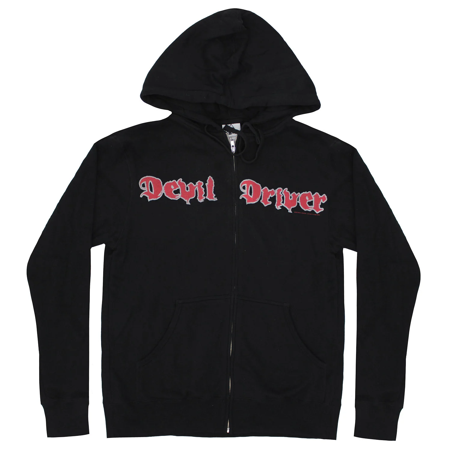 Devil Driver Logo Zippered Hooded Sweatshirt