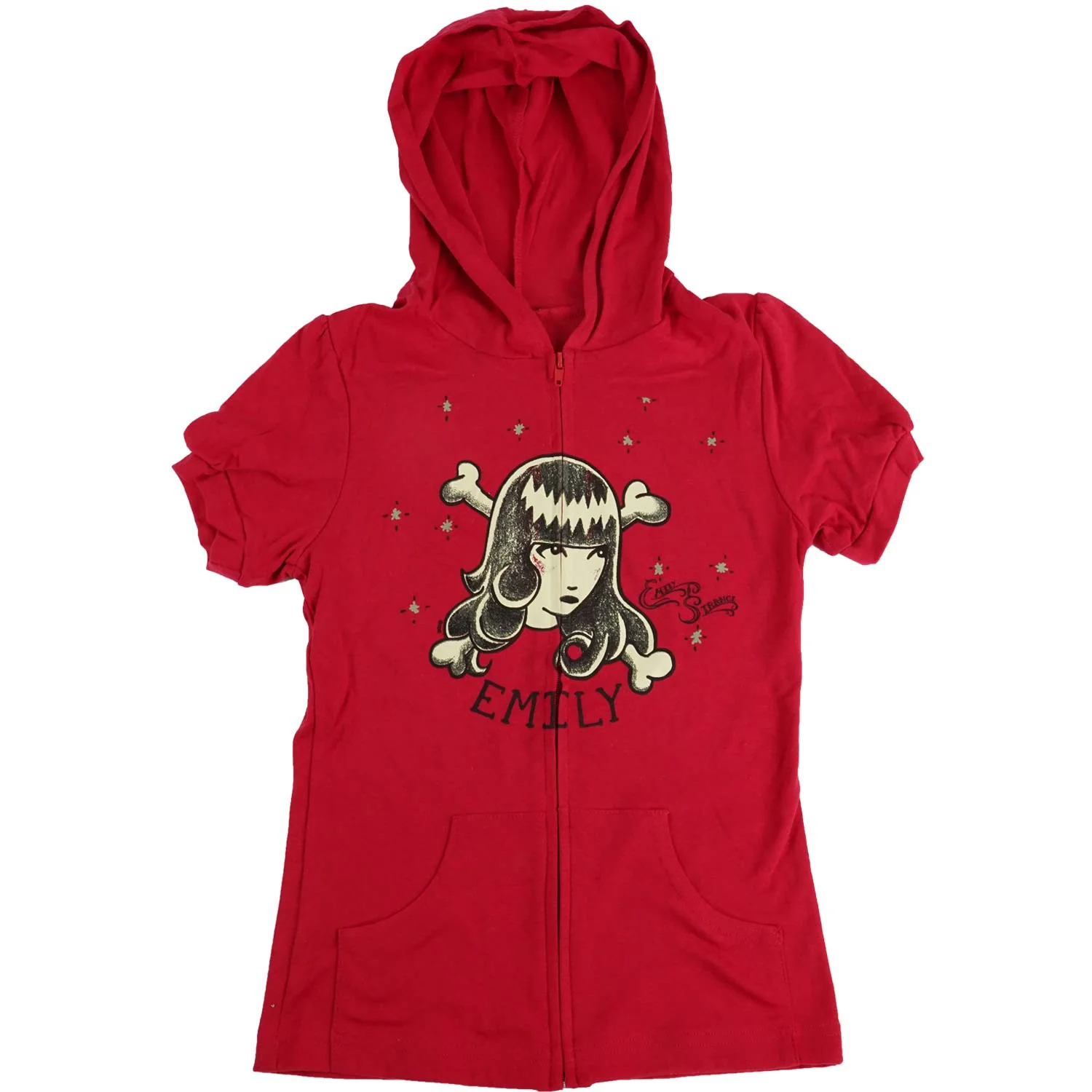 Emily the Strange Poison Jr's Short Sleeve Hoodie Junior Top
