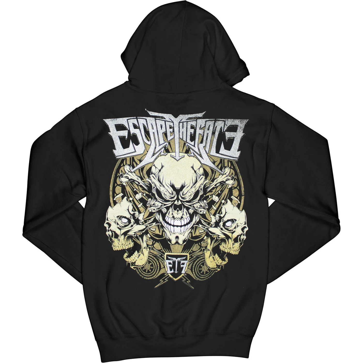 Escape The Fate ETF Skulls Zippered Hooded Sweatshirt - Image 2