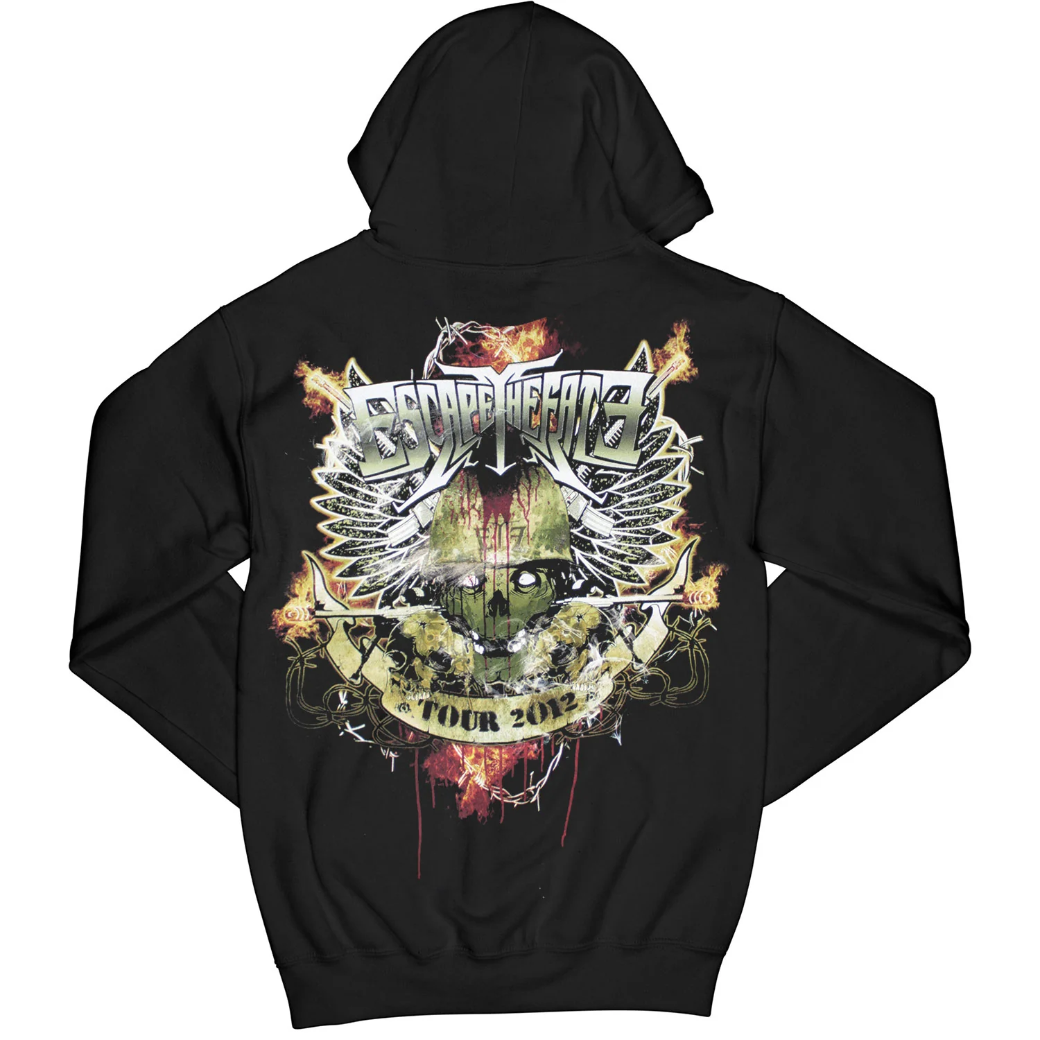 Escape The Fate Tour 2012 Zippered Hooded Sweatshirt - Image 2