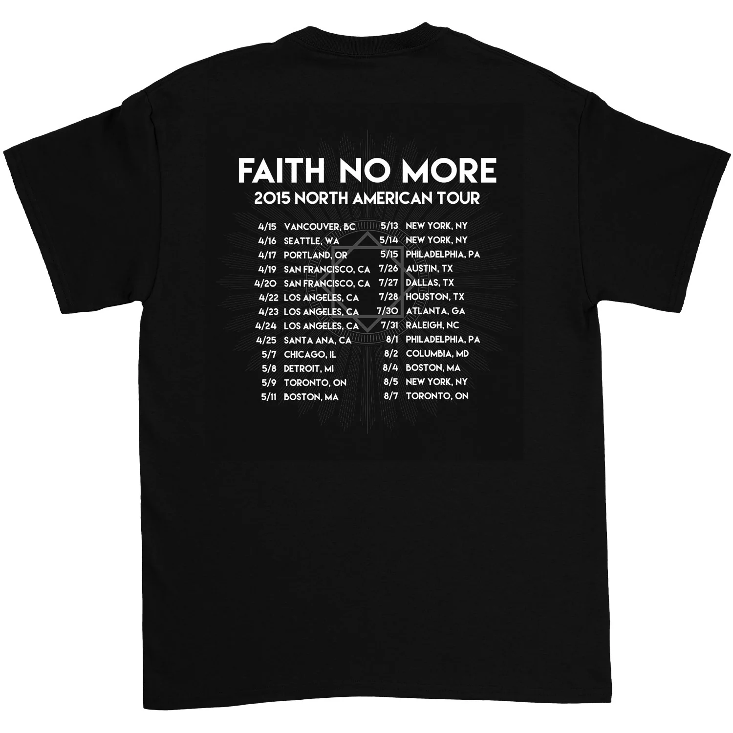 Faith No More 2015 N. American Tour T-shirt - Image 2