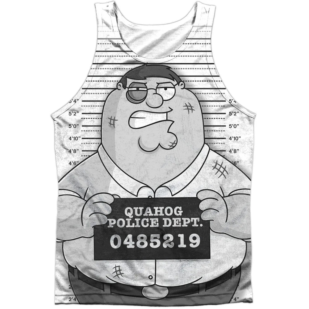 Family Guy Mug Shot 100% Poly Front/Back Print Mens Tank