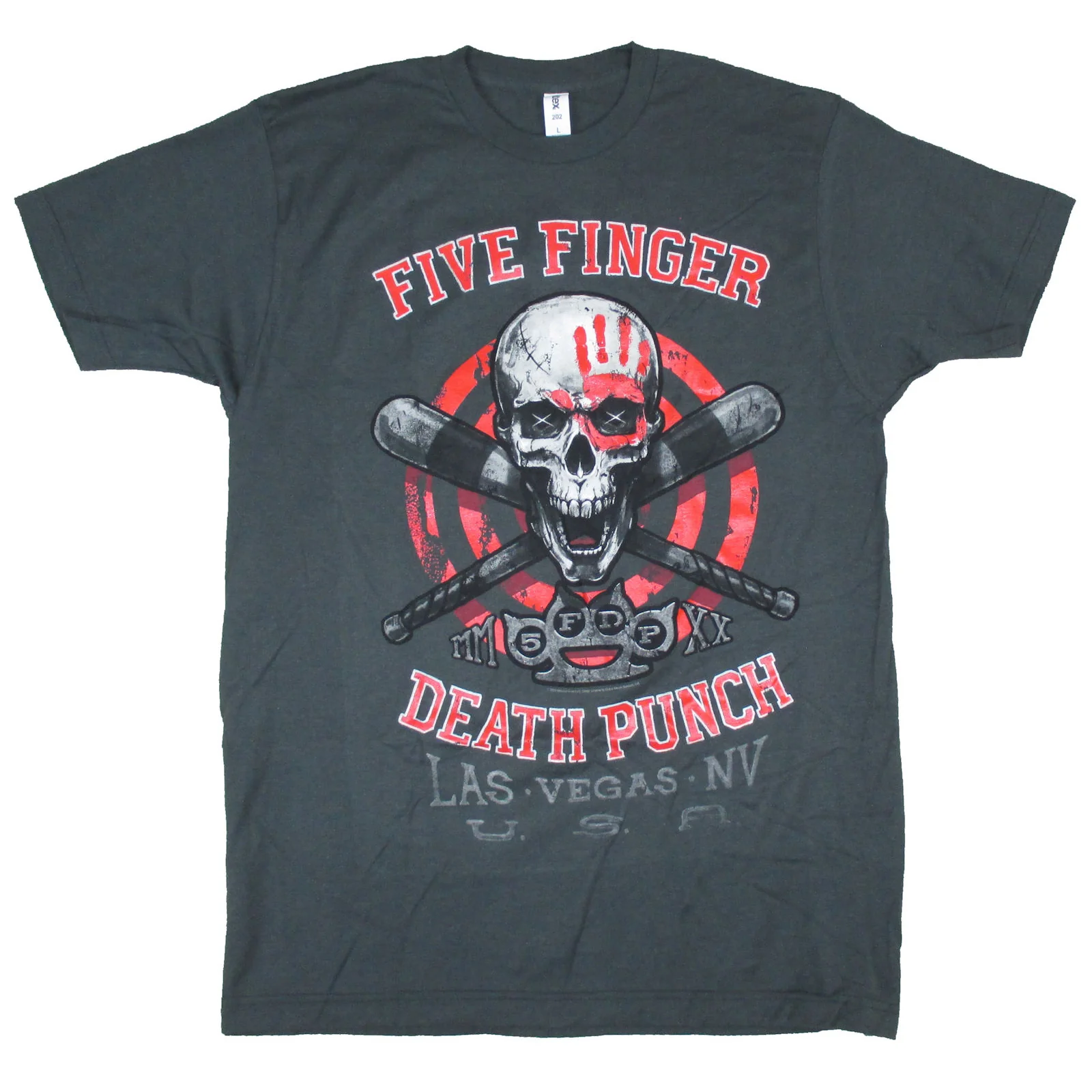 Five Finger Death Punch Baseball Skull Las Vegas T-shirt