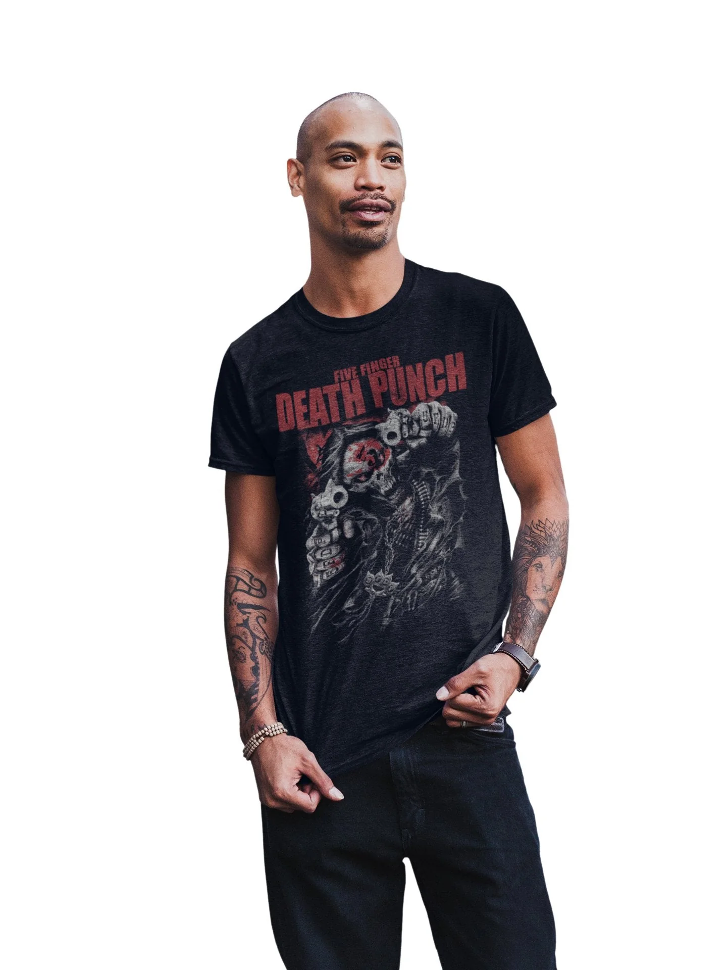 Five Finger Death Punch - Both Barrels Jumbo Print T-Shirt - Image 2