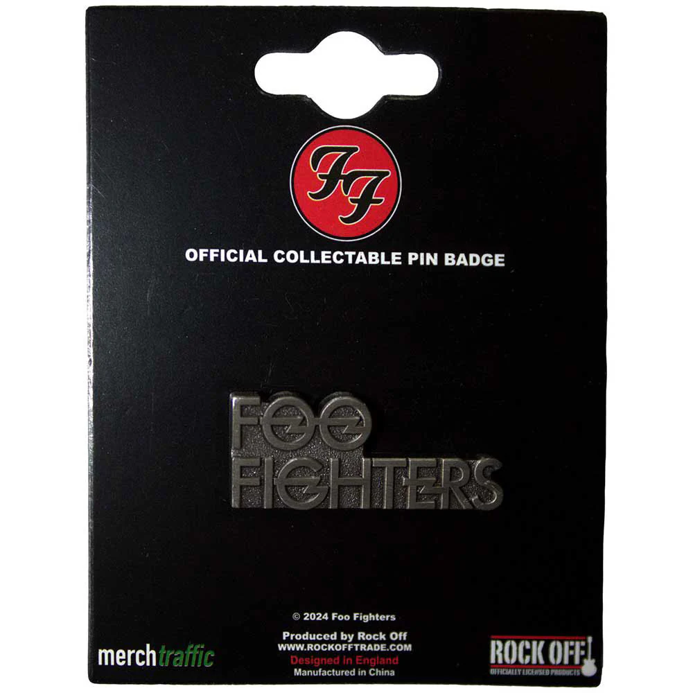 Foo Fighters Stacked Logo Pewter Pin Badge