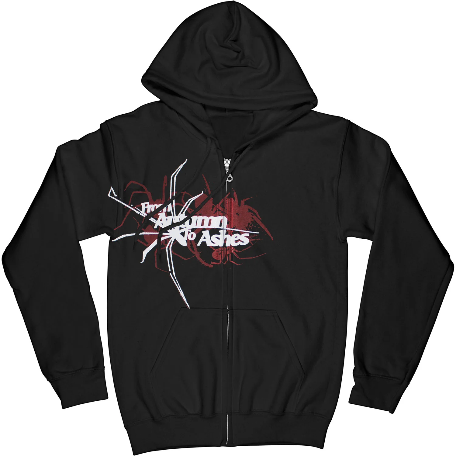 From Autumn To Ashes Spider Zippered Hooded Sweatshirt