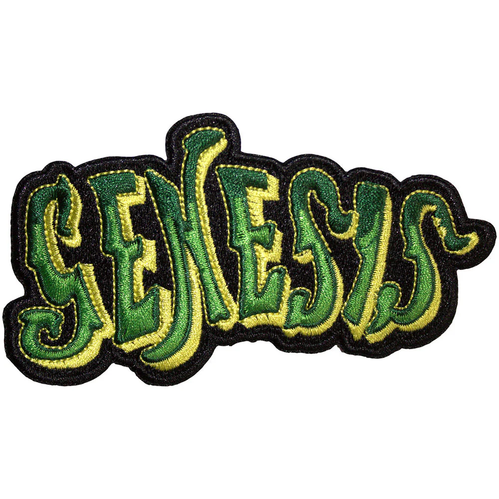 Genesis Classic Logo Cut-out Green Woven Patch