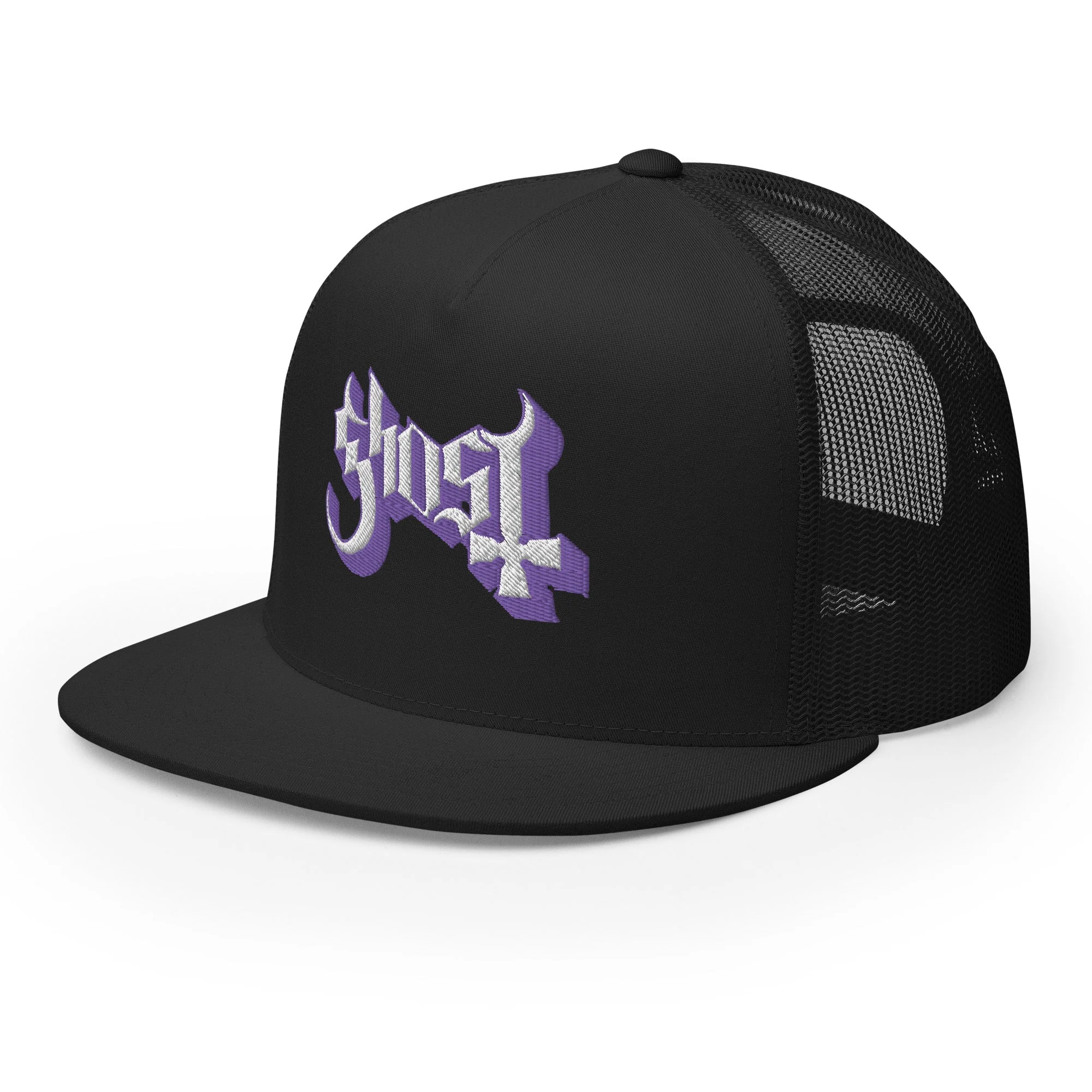 Ghost - Logo Flat Brim Trucker Hat - Image 2