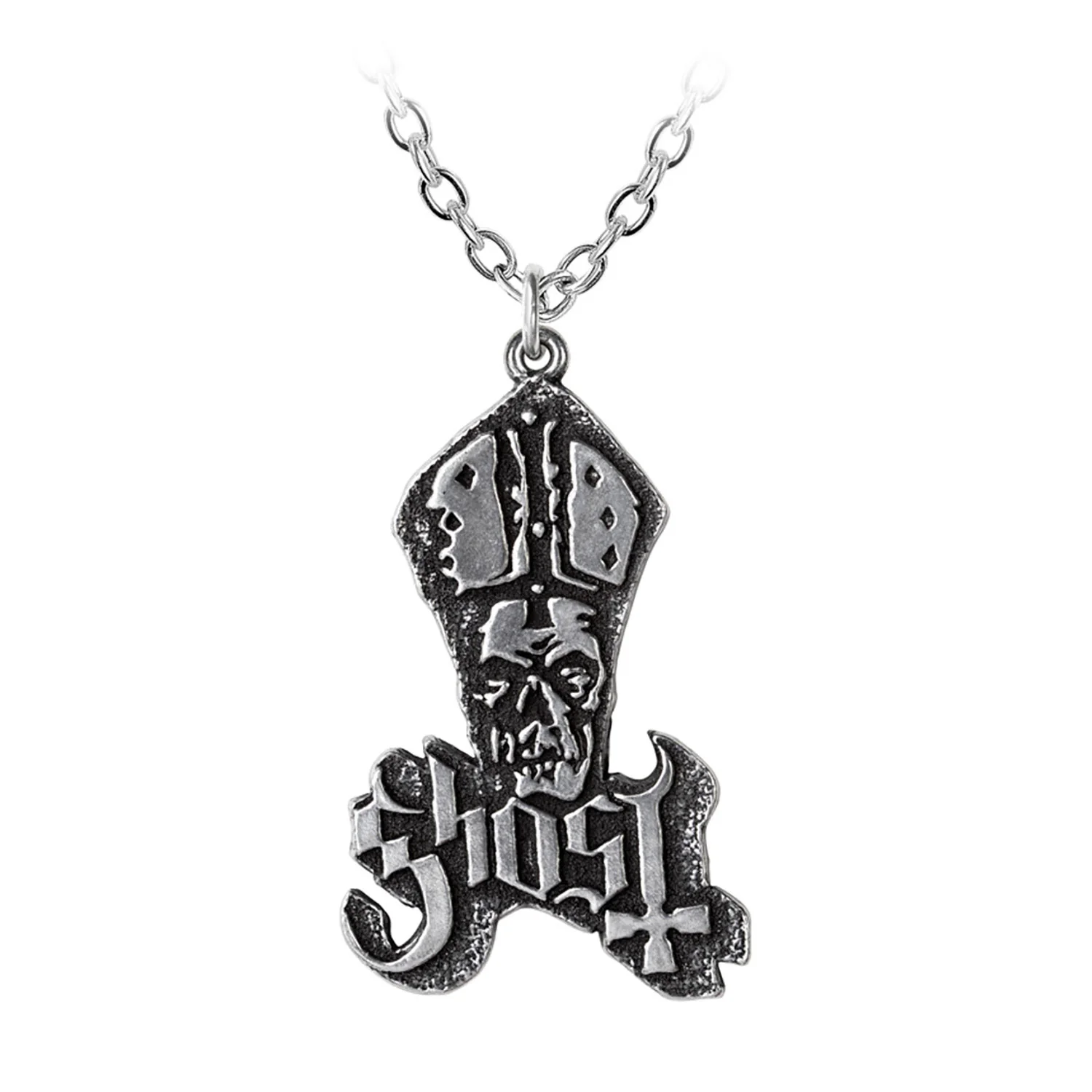 Ghost Papa Logo Band Pendant Necklace
