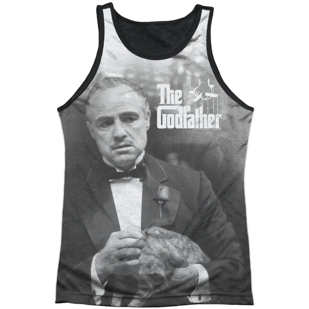 Godfather Pet The Cat Black Back Mens Tank