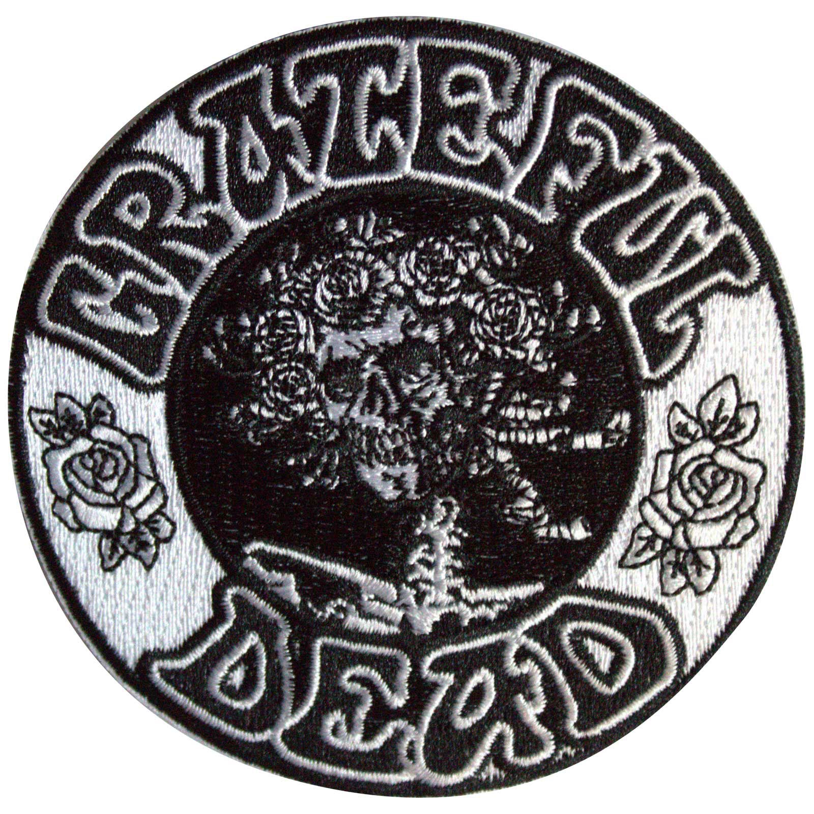 Grateful Dead Black & White Bertha Circle Woven Patch