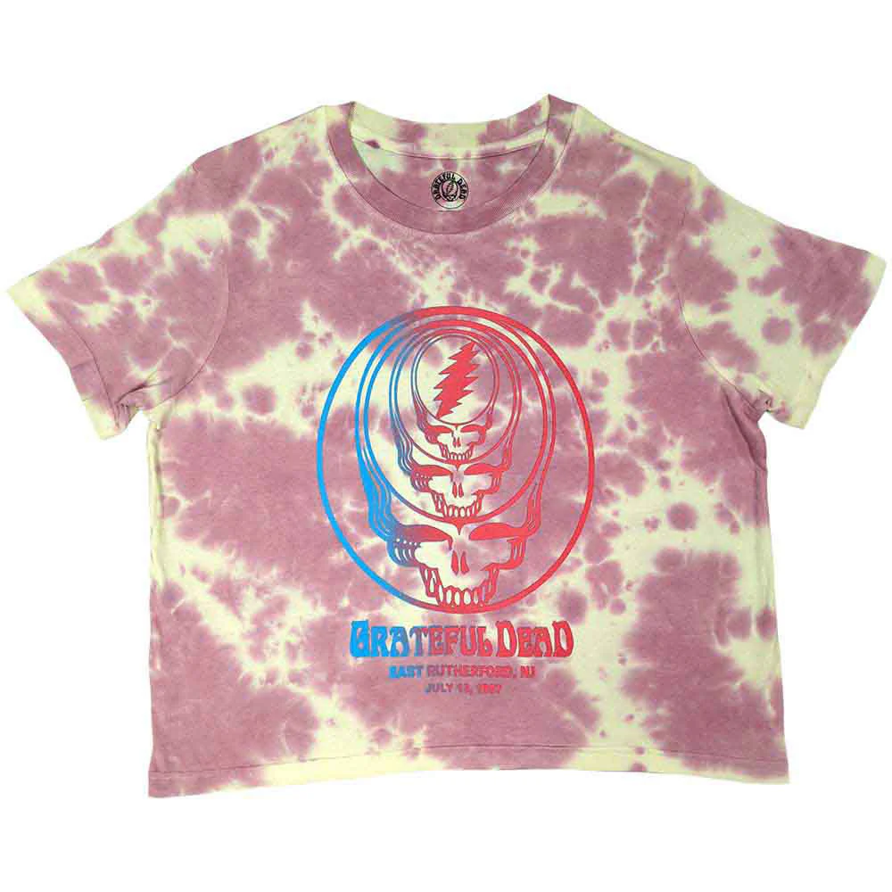 Grateful Dead Concentric Skulls Stone Wash Girls Jr