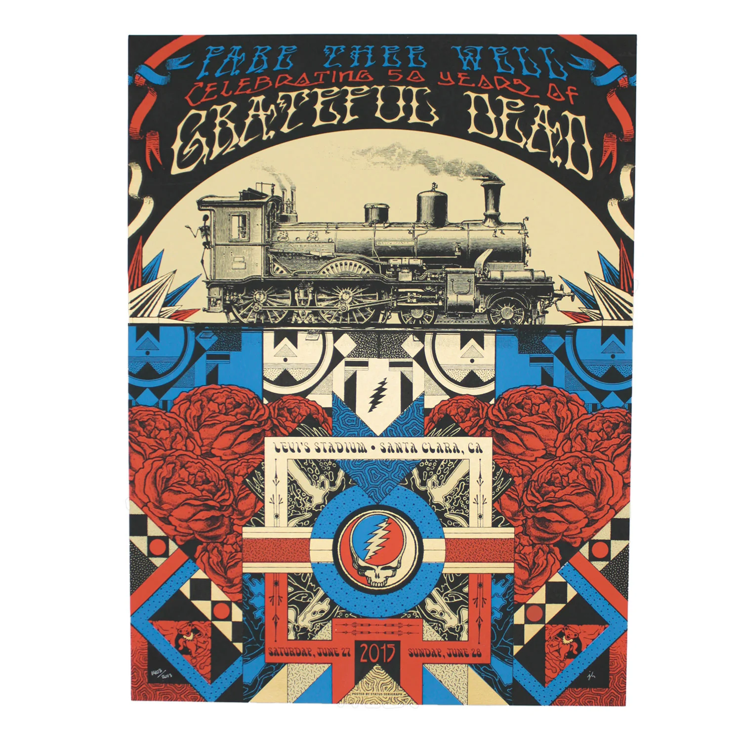 Grateful Dead Fare Thee Well by Status Serigraph Limited Screenprint