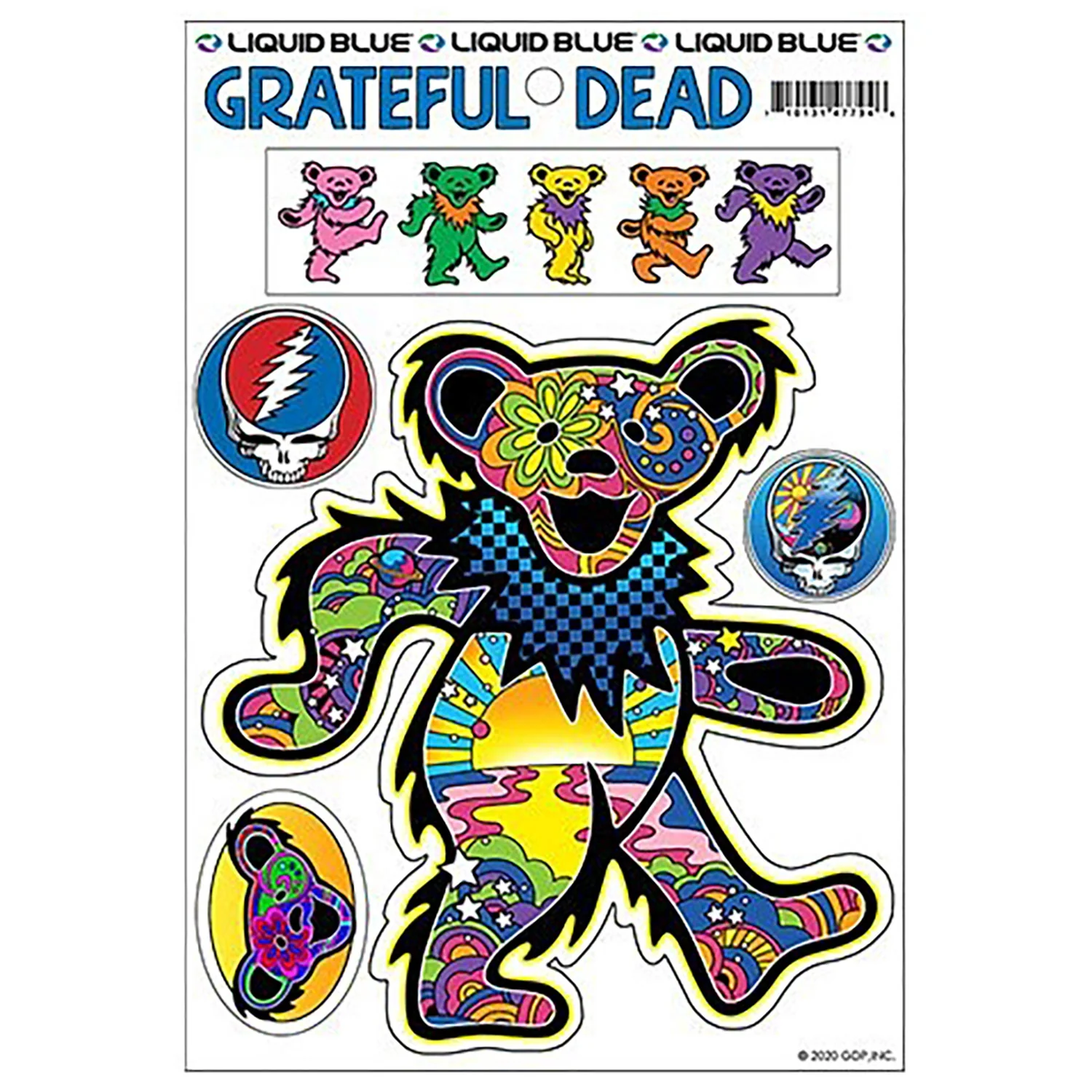 Grateful Dead Mod Bear Sticker Set