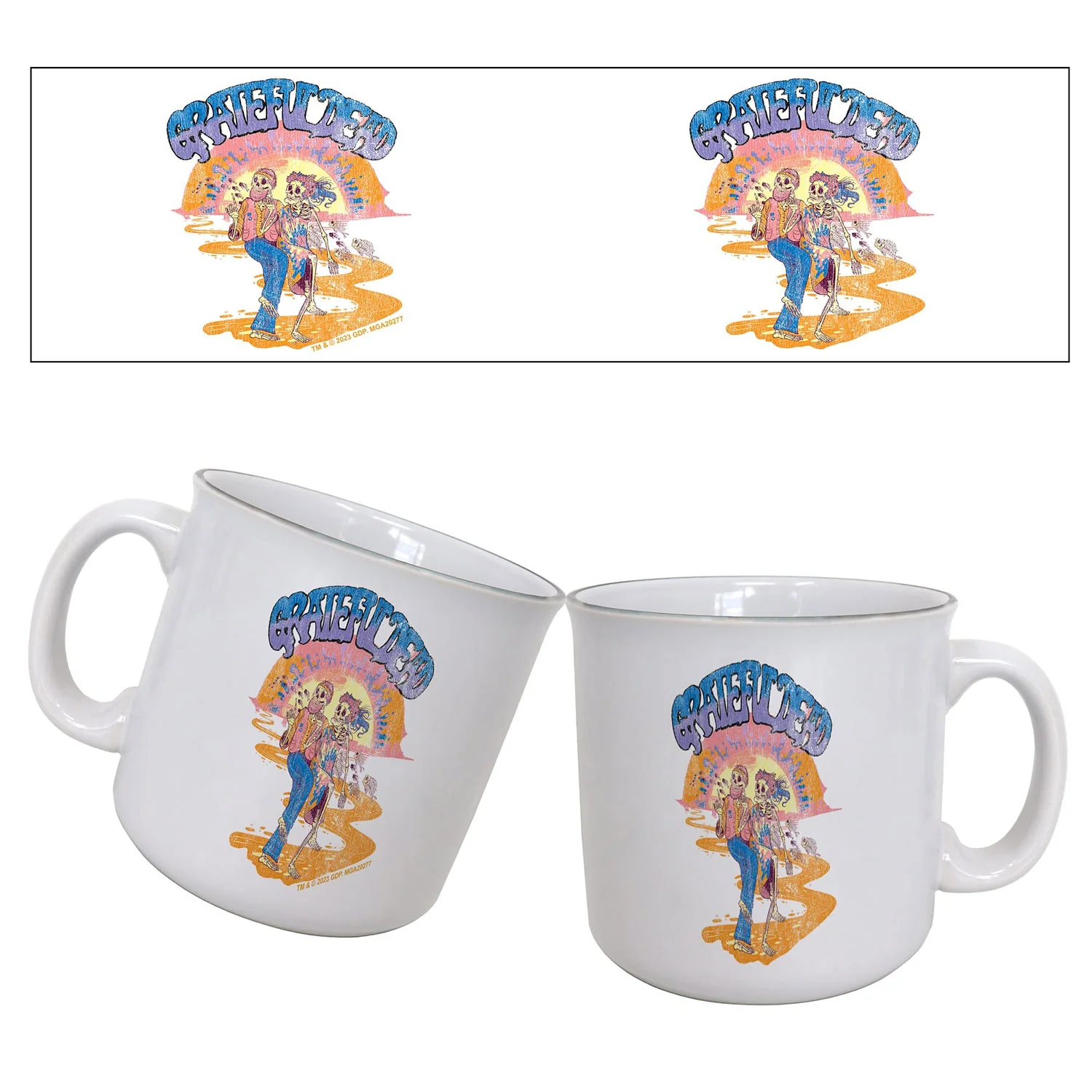 Grateful Dead Skeleton Couple Coffee Mug