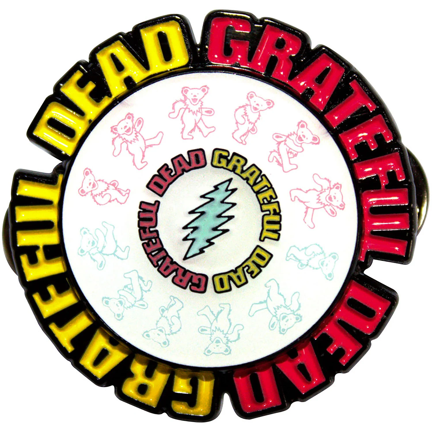 Grateful Dead Spinning Emblem Pewter Pin Badge