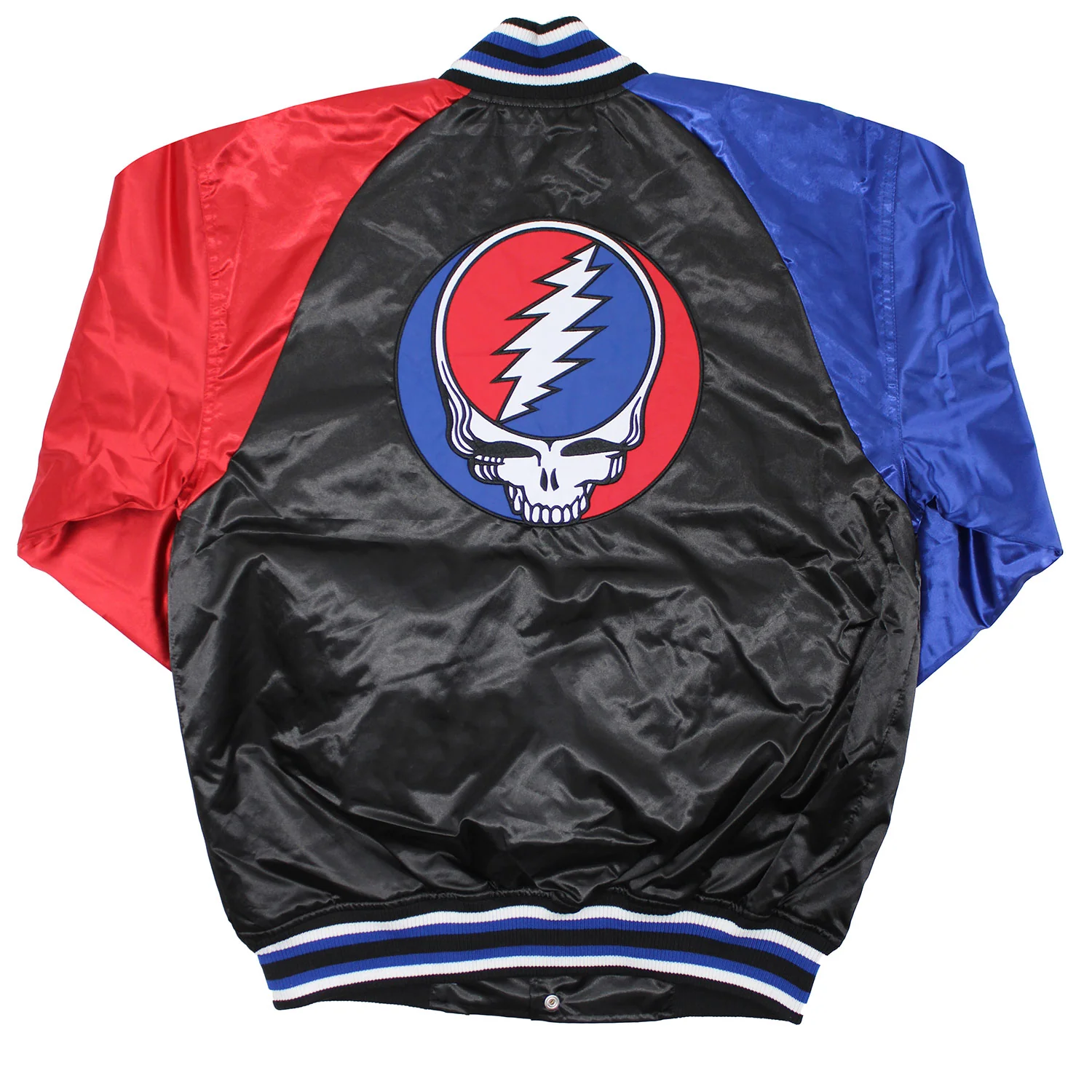 Grateful Dead Steal Your Face Logo Satin Jacket Jacket - Image 2