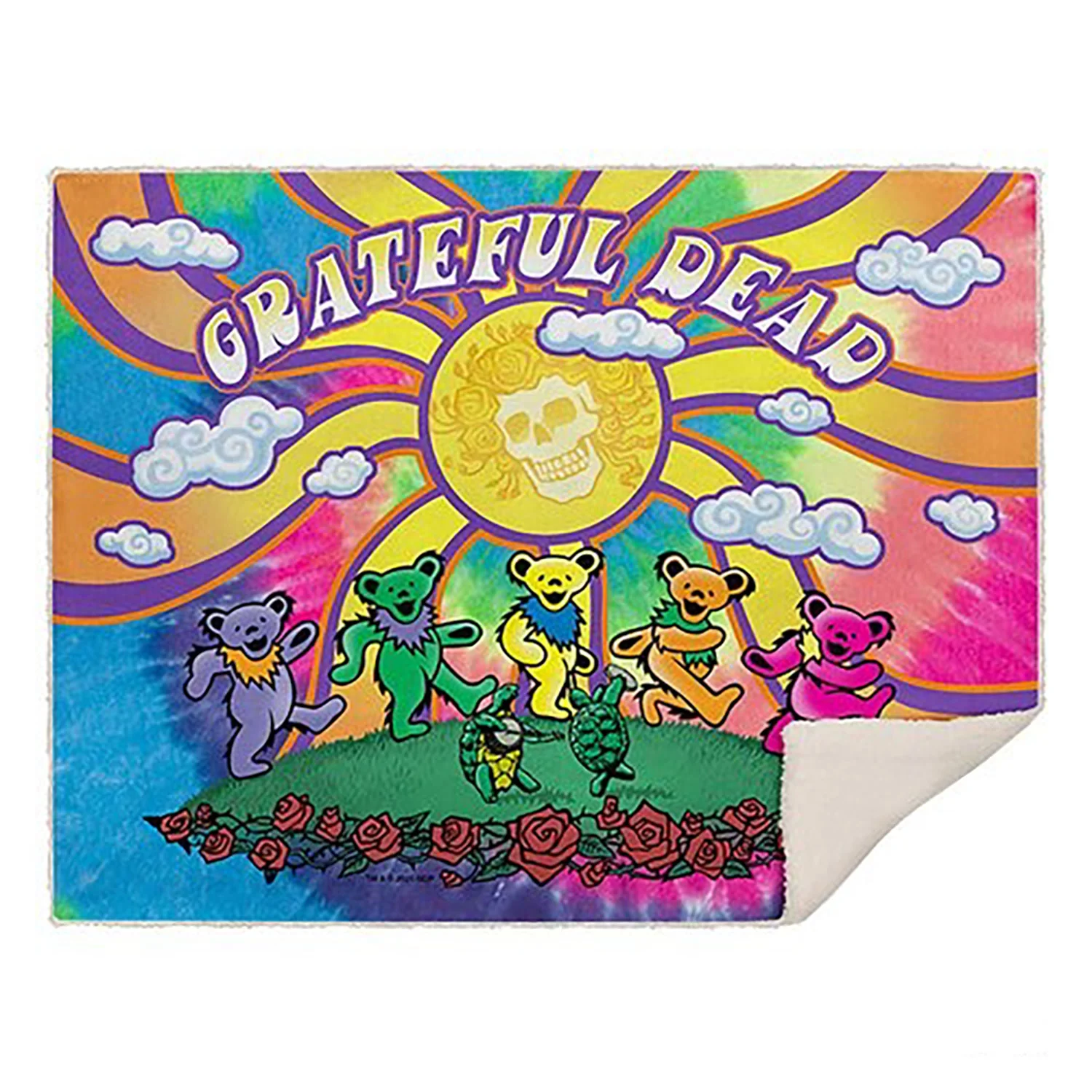 Grateful Dead Sunshine Bears Fleece Blanket