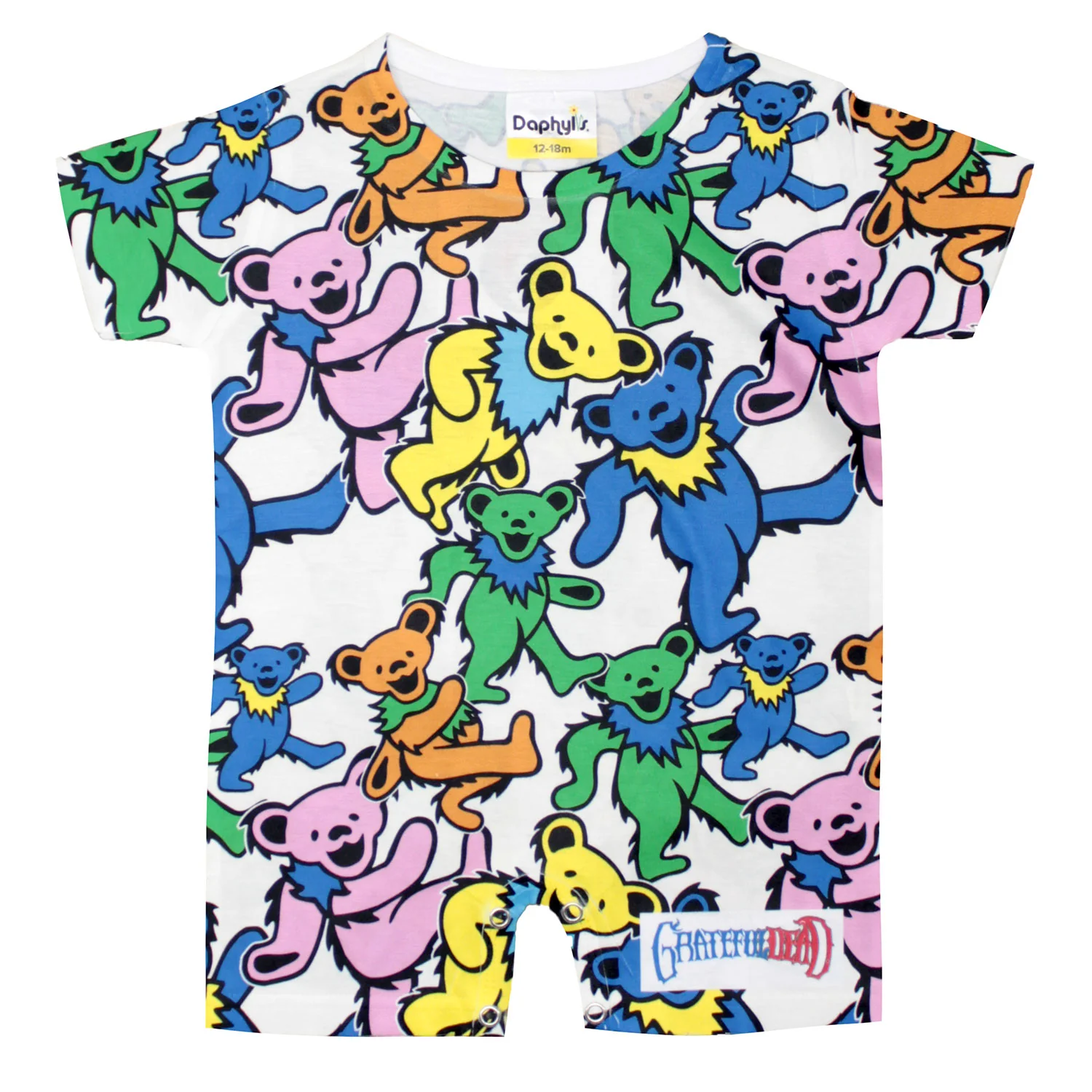 Grateful Dead Swirling Bears Romper Bodysuit