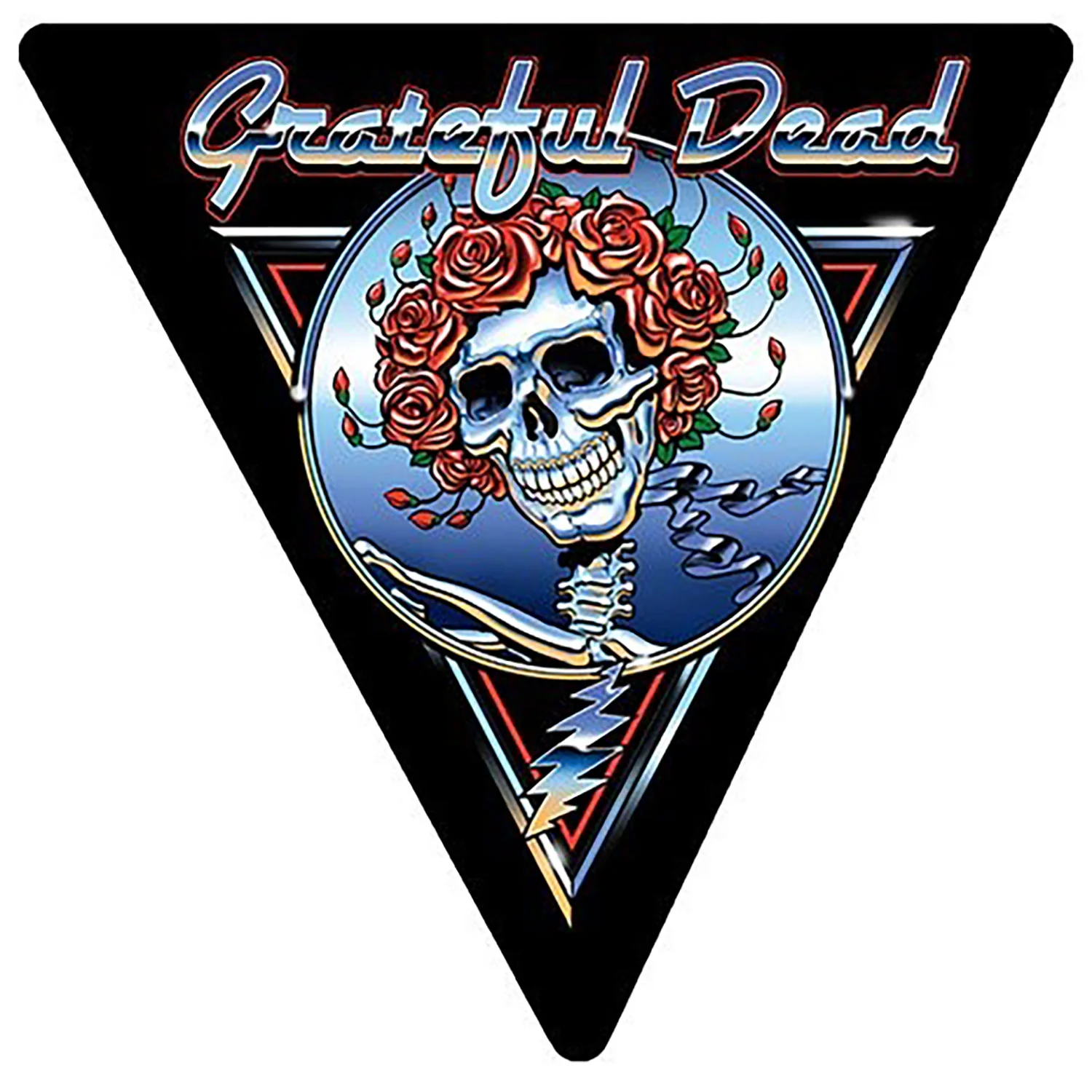 Grateful Dead Triangle Blue Bertha Chrome Sticker