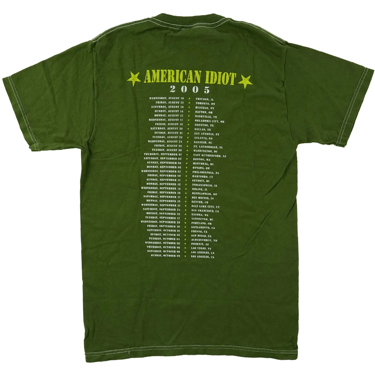 Green Day Gold Crest Stitched T-shirt - Image 2