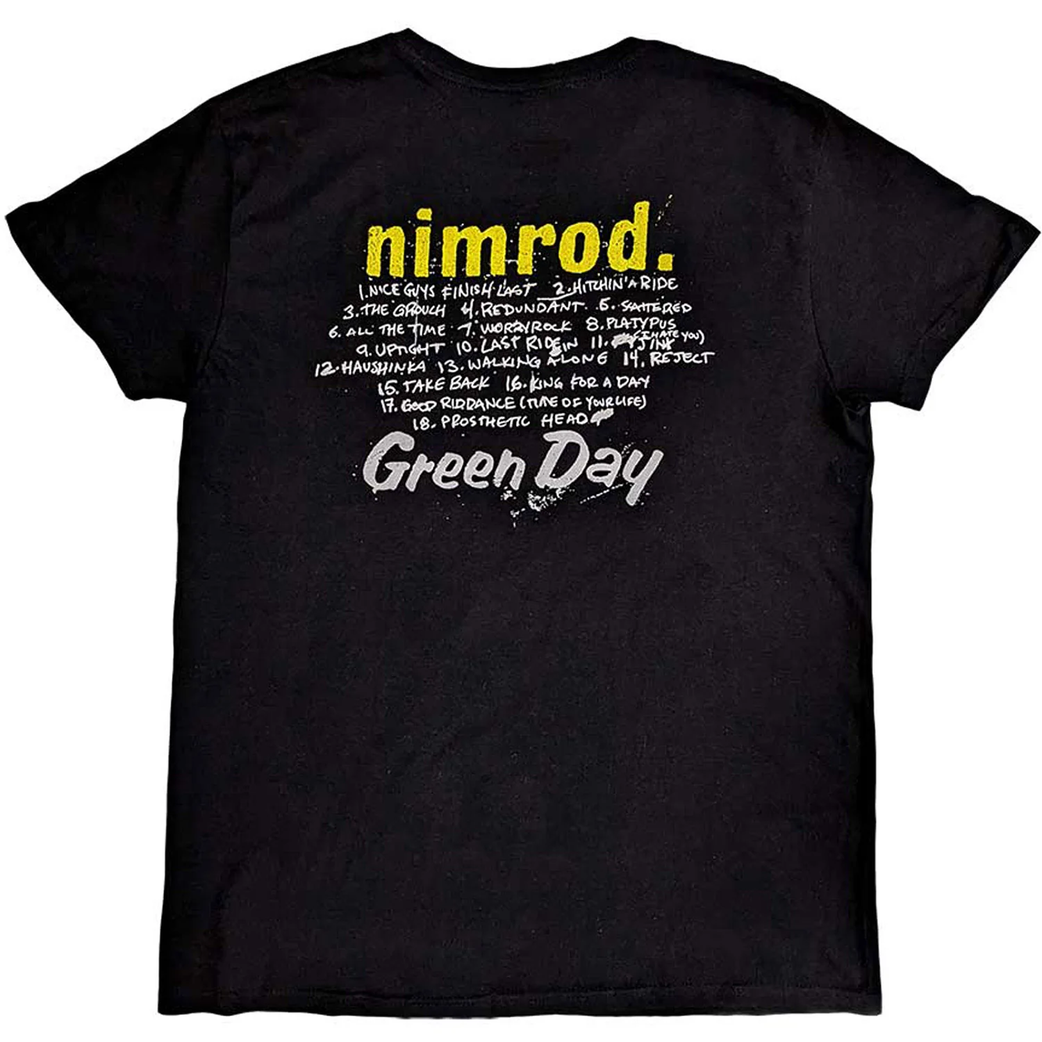 Green Day Nimrod Tracklist T-shirt - Image 2