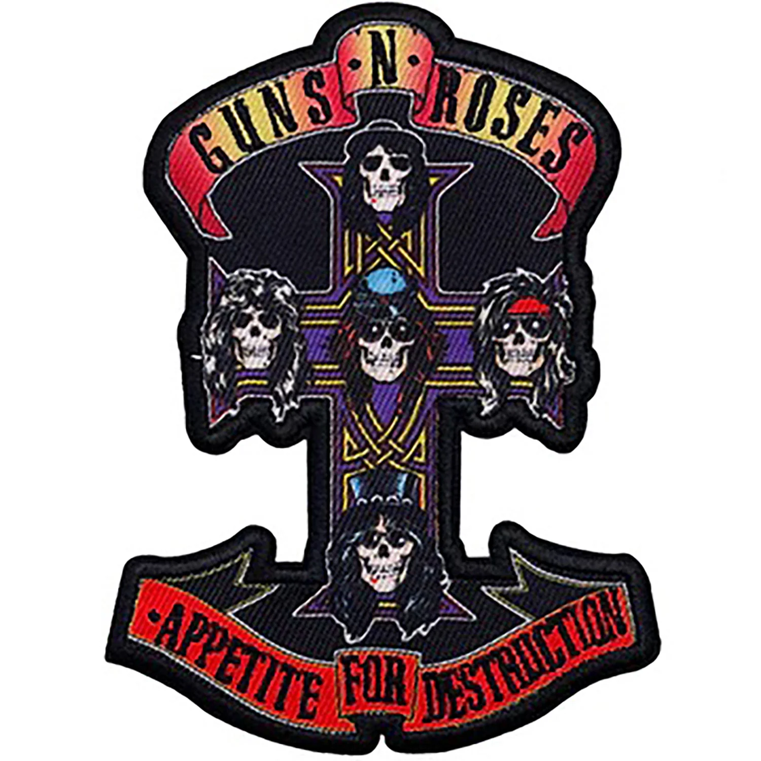 Guns N Roses Cross Embroidered Patch