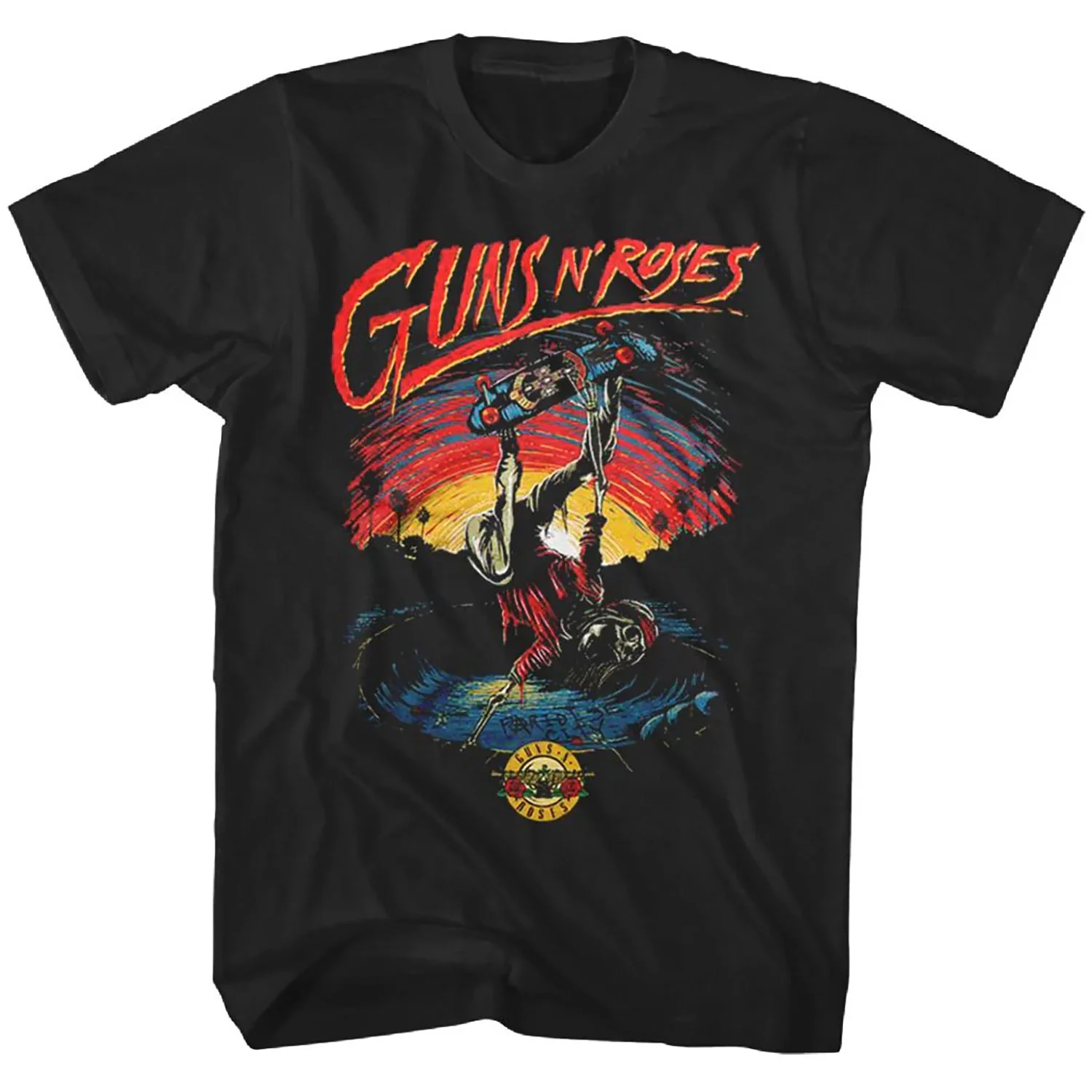 Guns N Roses Skate On Black T-shirt