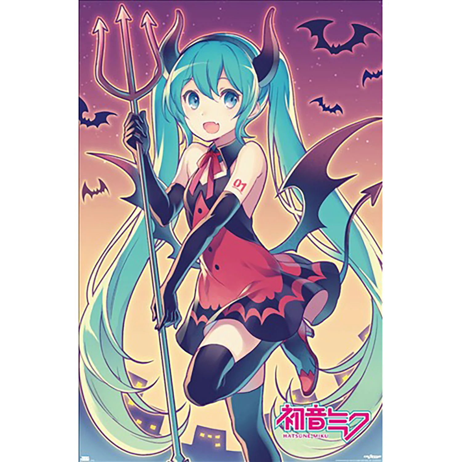 Hatsune Miku Bats Domestic Poster
