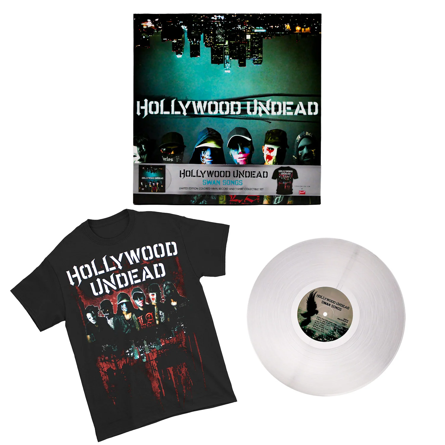 Hollywood Undead Swan Songs Vinyl + Tee Box Set T-shirt