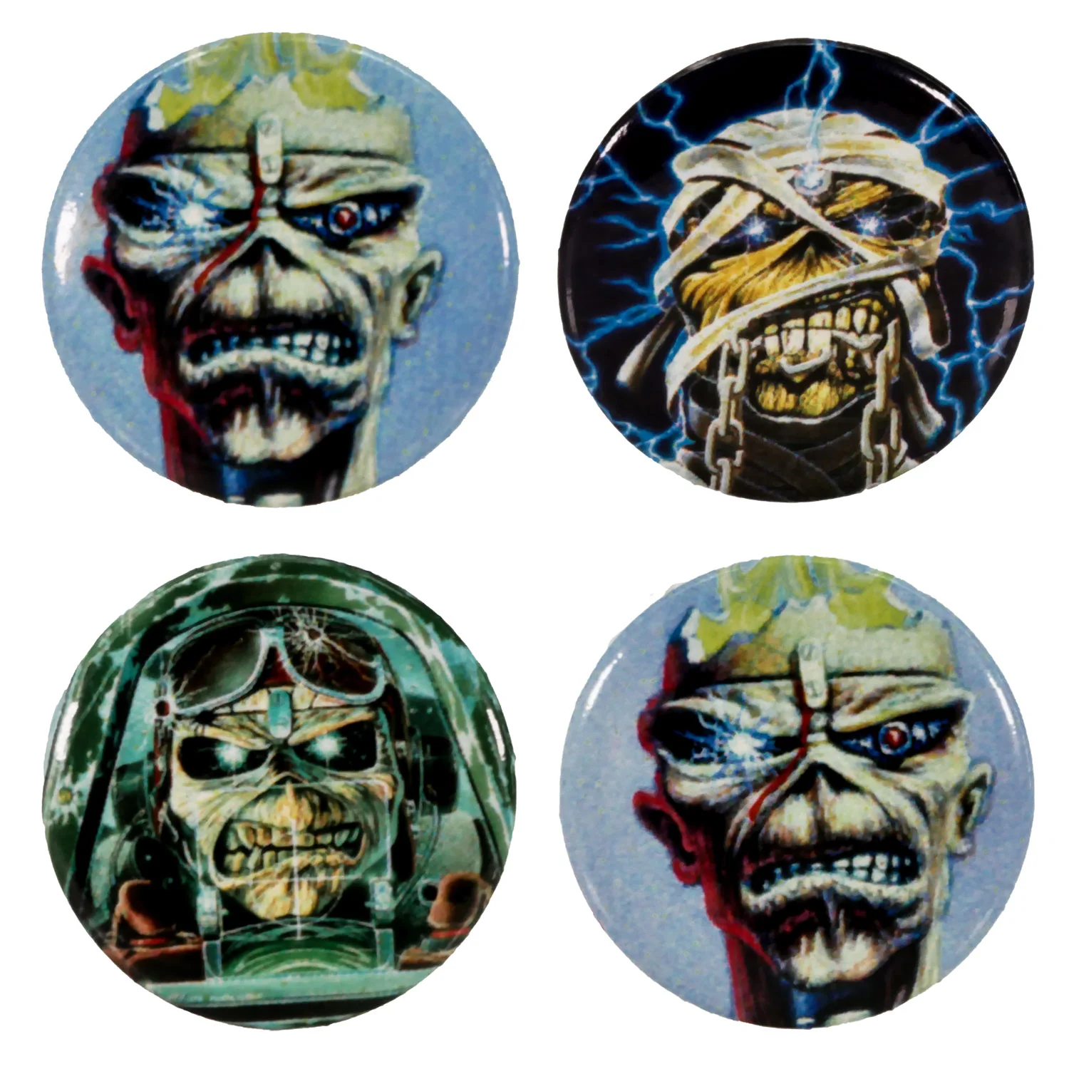 Iron Maiden 4 Piece Button Pack Collector Items