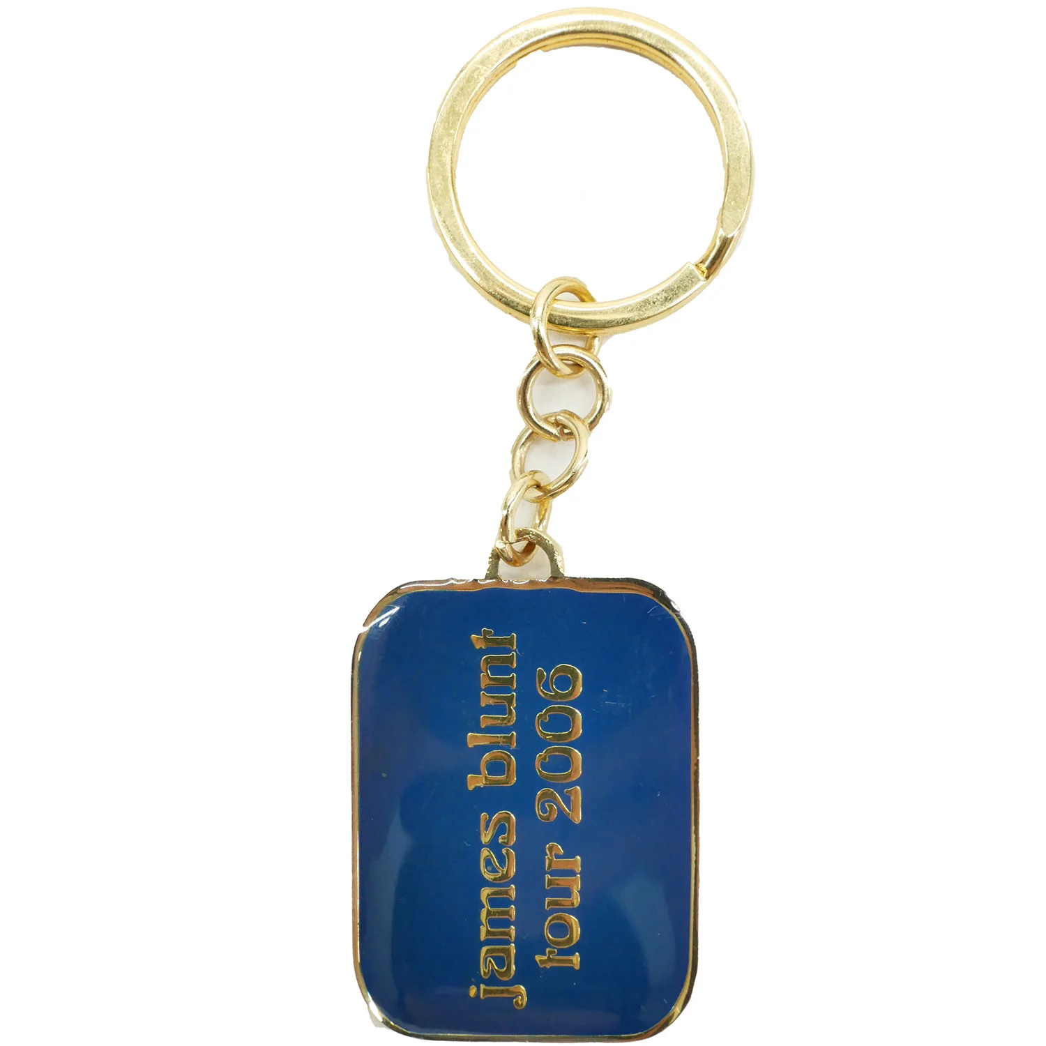 James Blunt tour 2006 Blue Enamel & Metal Keychain Metal Key Chain