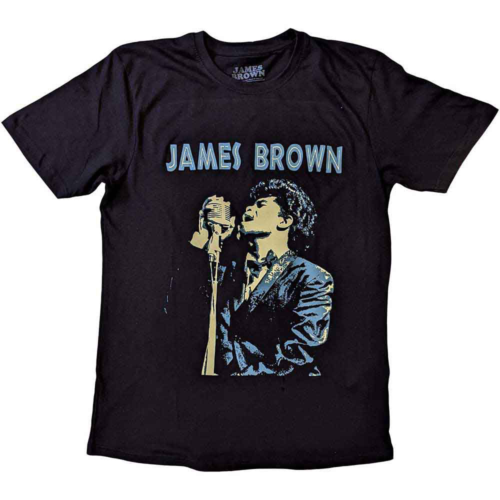 James Brown Holding Mic T-shirt