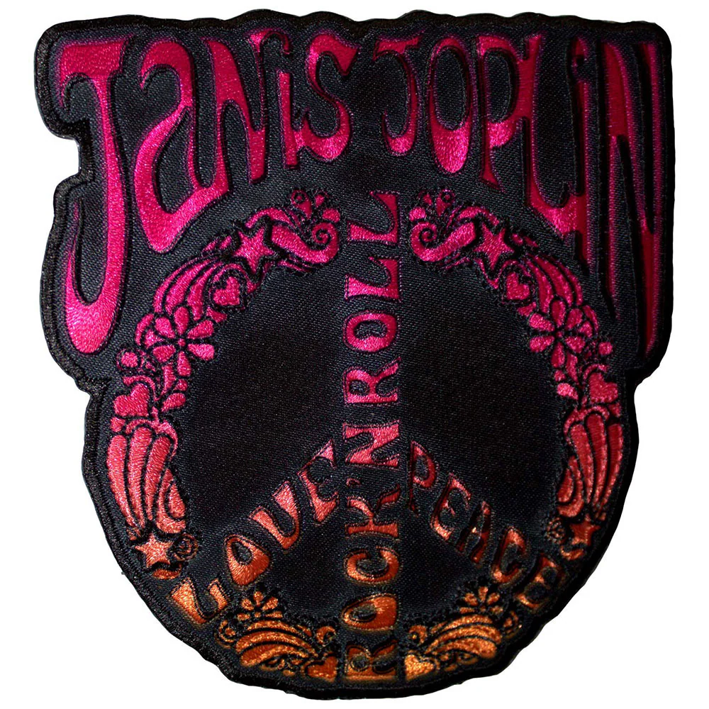 Janis Joplin Peace Sign Woven Patch