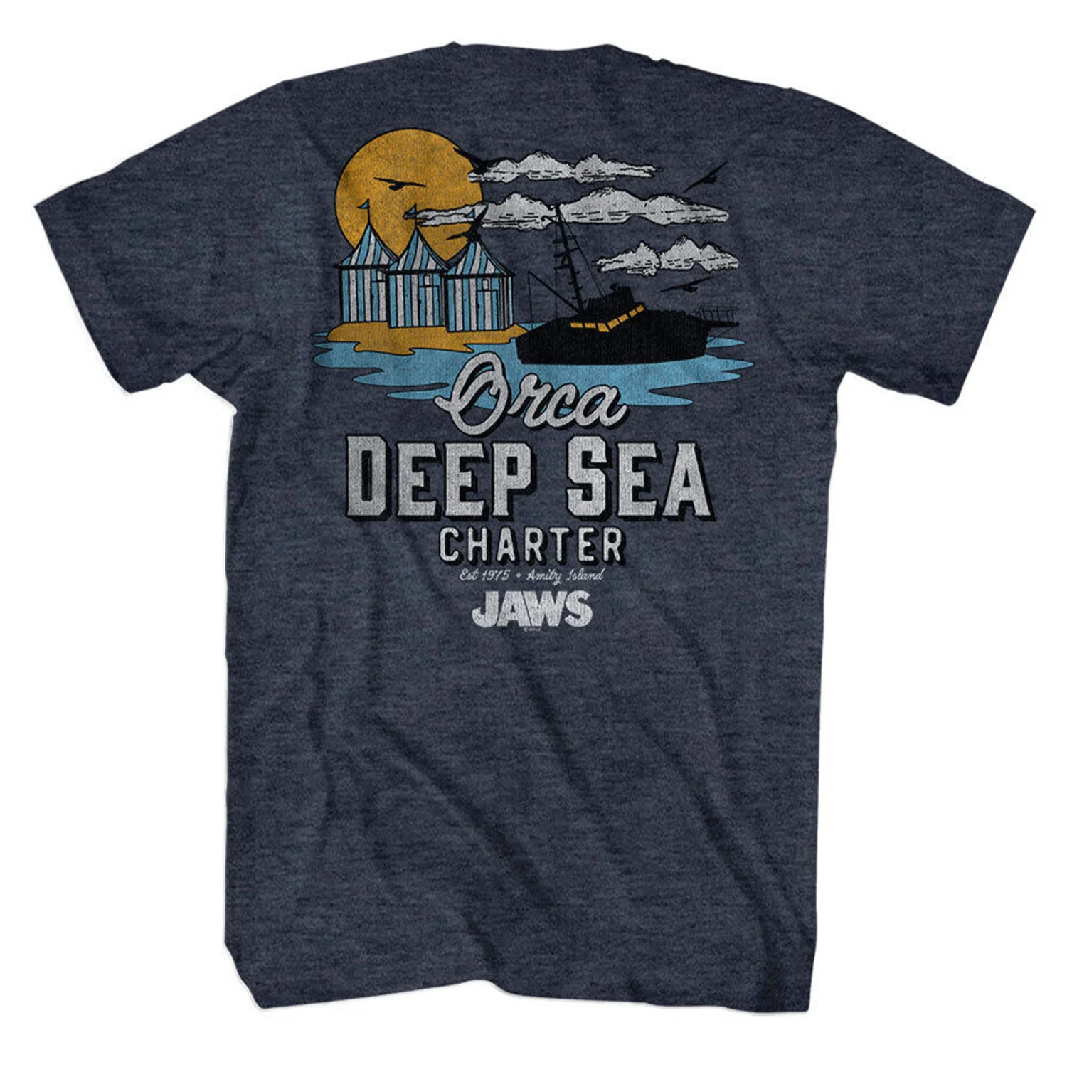 Jaws Jaws Orca Charters Illustrated T-shirt - Image 2