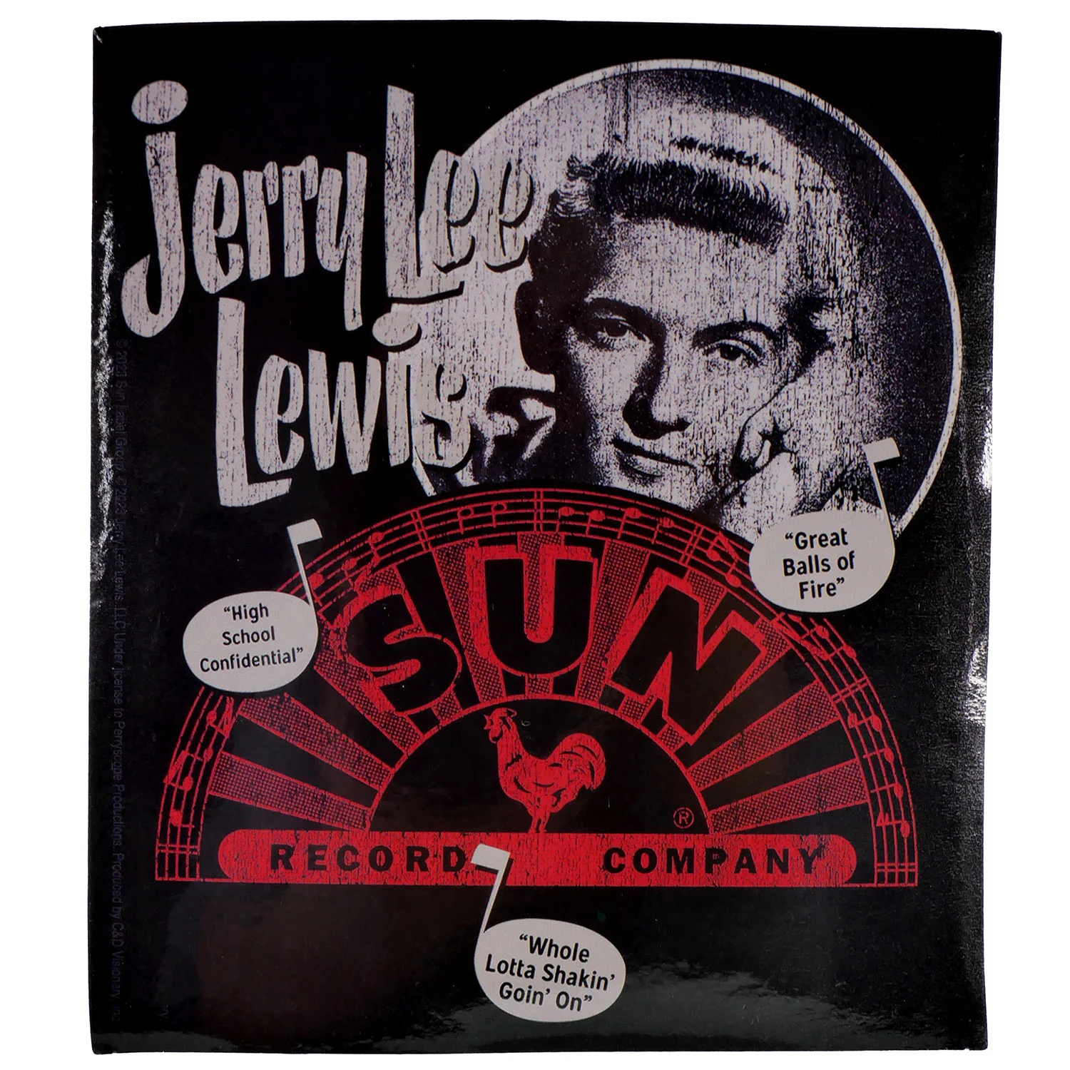 Jerry Lee Lewis Orange Sticker
