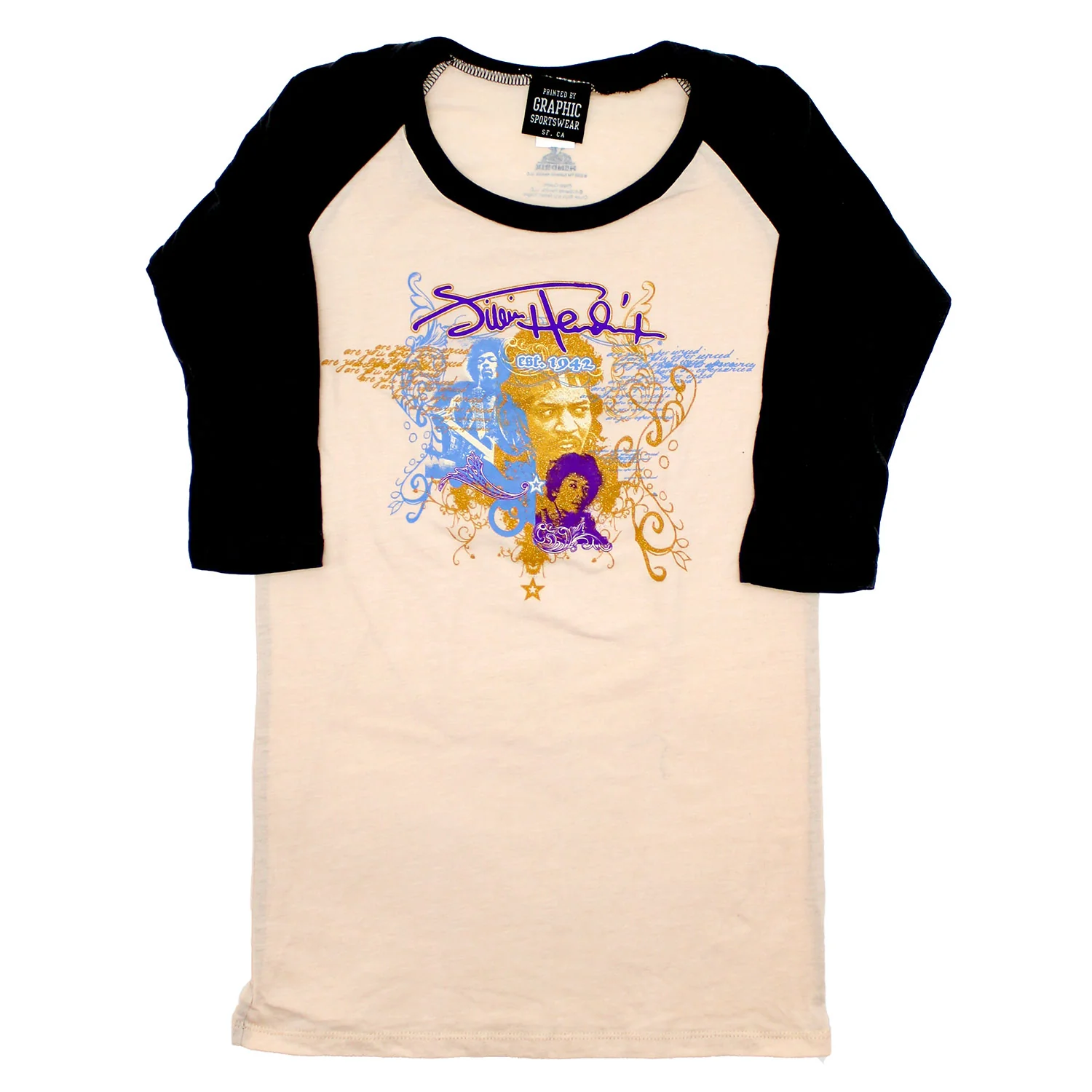 Jimi Hendrix Are You Experienced Repeat Raglan Junior Top