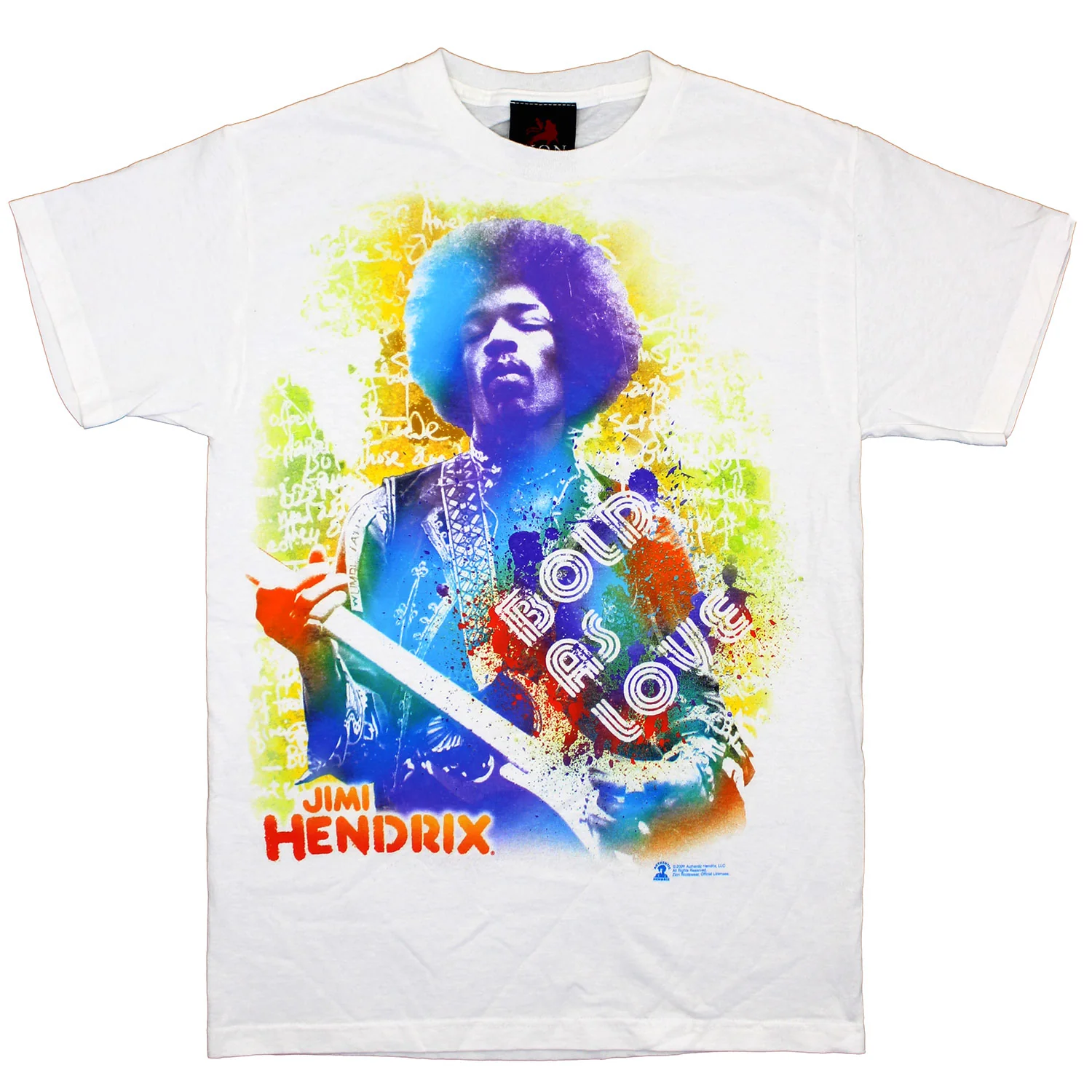 Jimi Hendrix Bold As Love Paint Splatter T-shirt