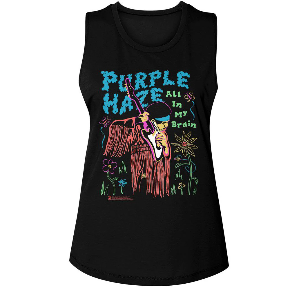 Jimi Hendrix Jimi Hendrix All In My Brain Womens Tank