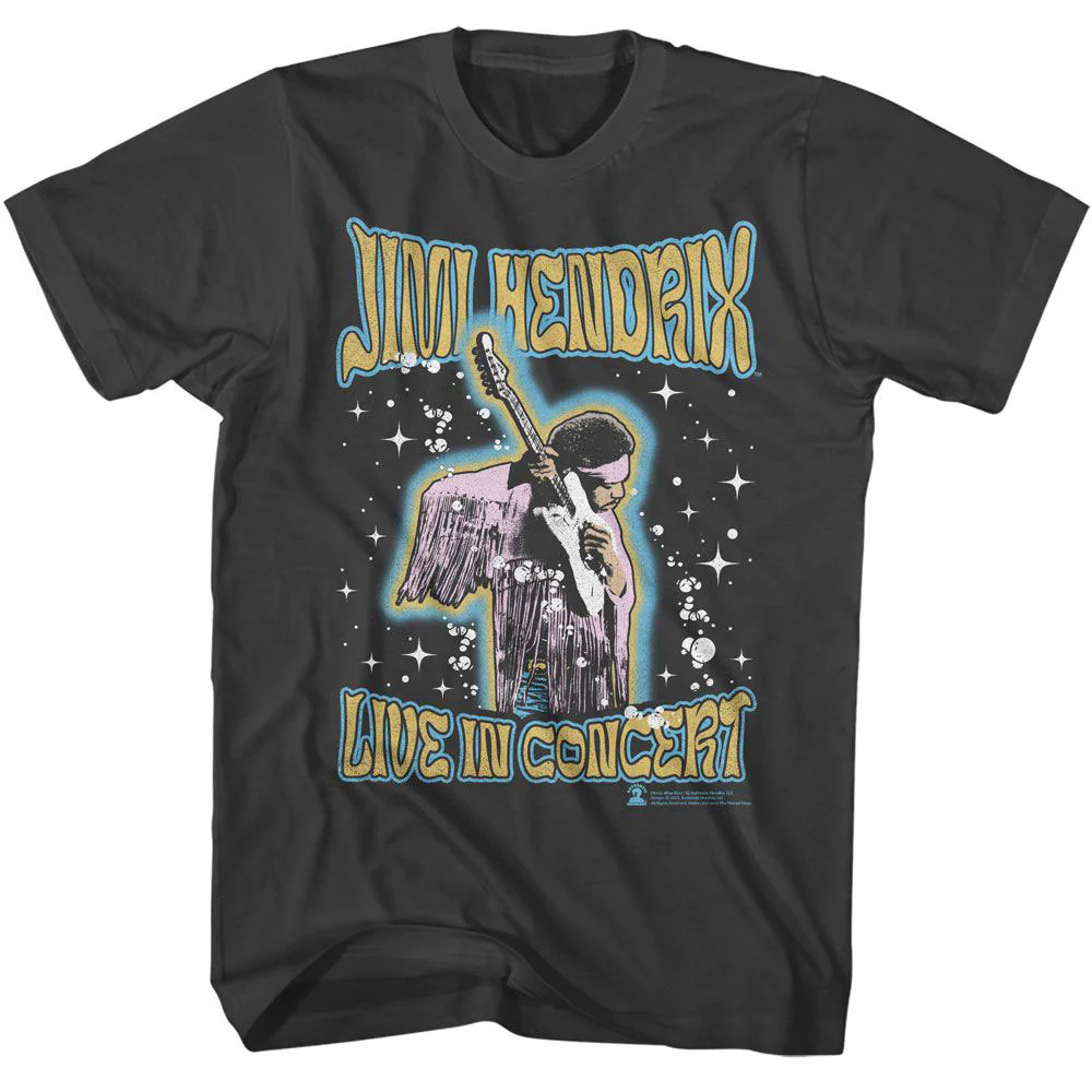 Jimi Hendrix Jimi Hendrix Guitar Playing Outer Glow T-shirt