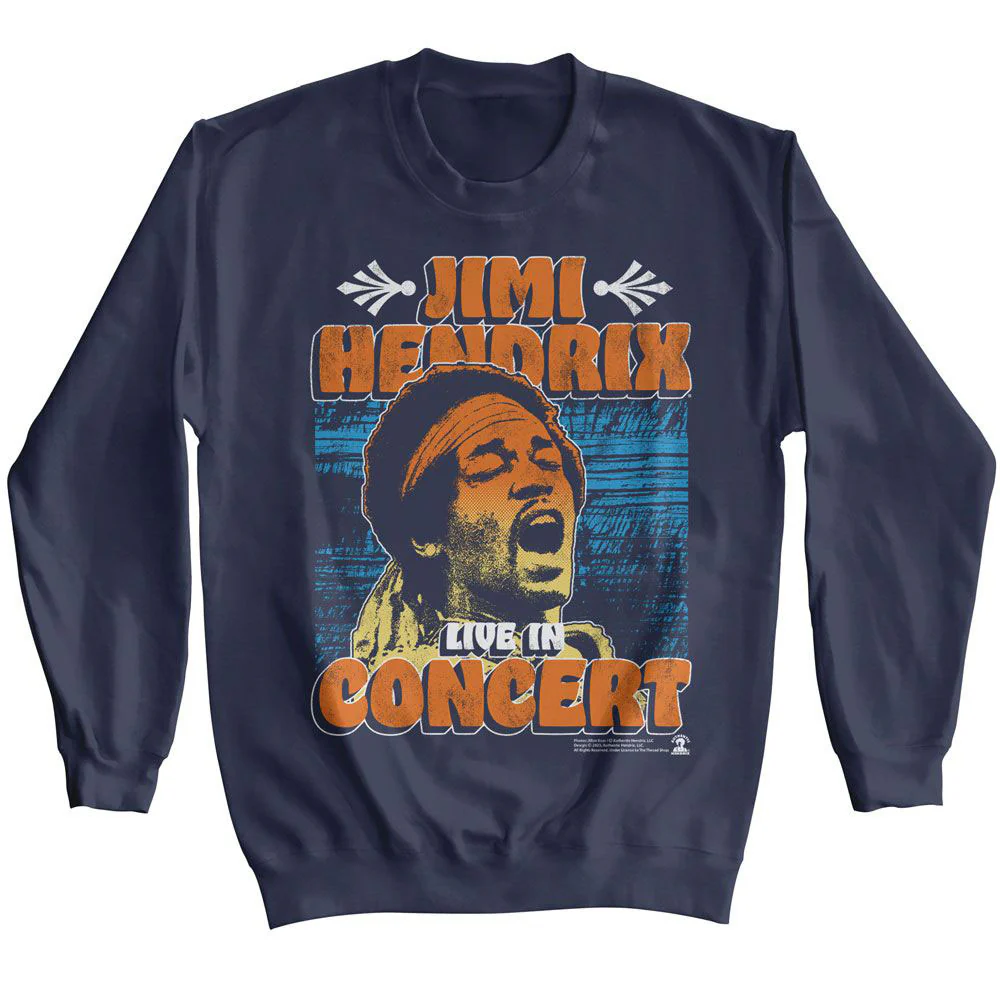 Jimi Hendrix Jimi Hendrix In Concert Poster Sweatshirt