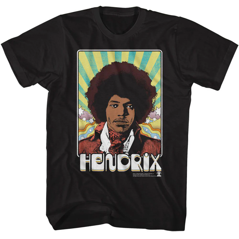 Jimi Hendrix Jimi Hendrix Psychadelic Card T-shirt