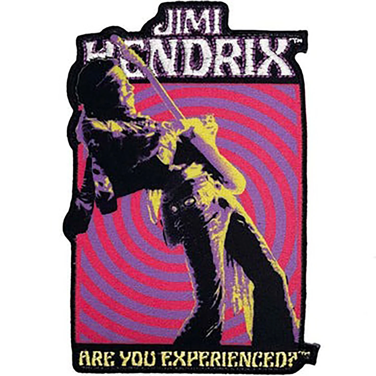 Jimi Hendrix Trippy Swirl Embroidered Patch