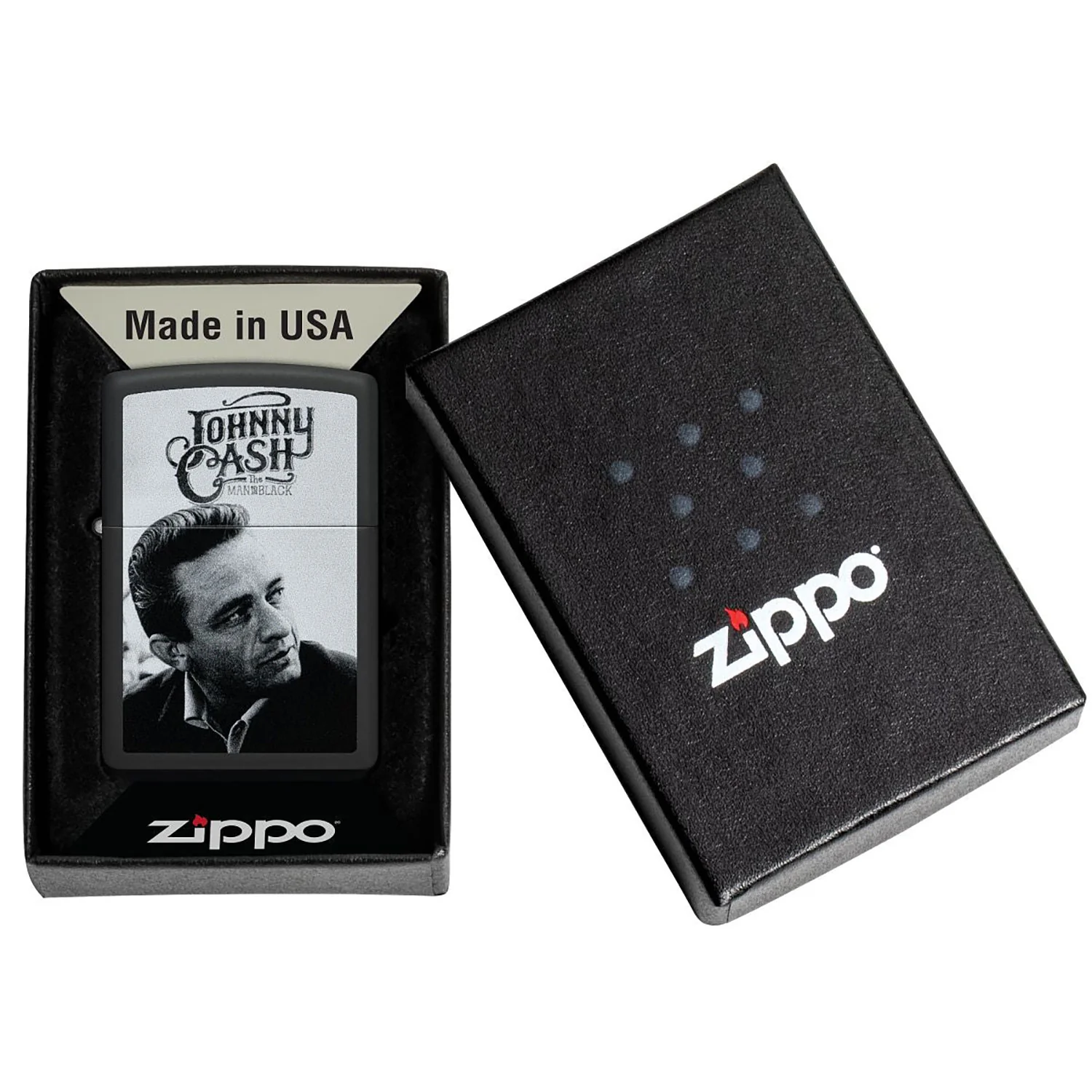 Johnny Cash Vintage Photo Refillable Lighter - Image 2