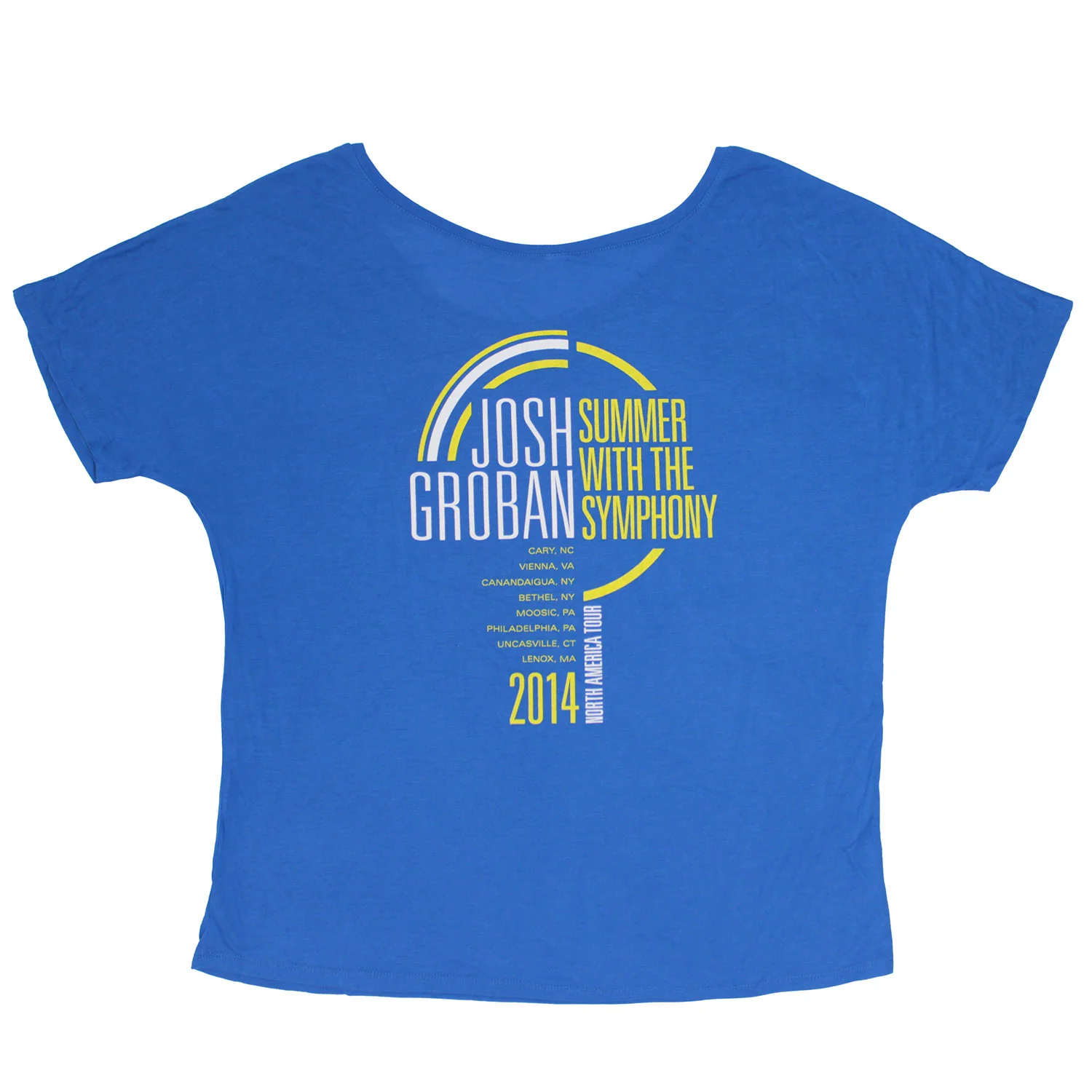 Josh Groban Symphony 2014 Dolman Baby Doll Junior Top - Image 2