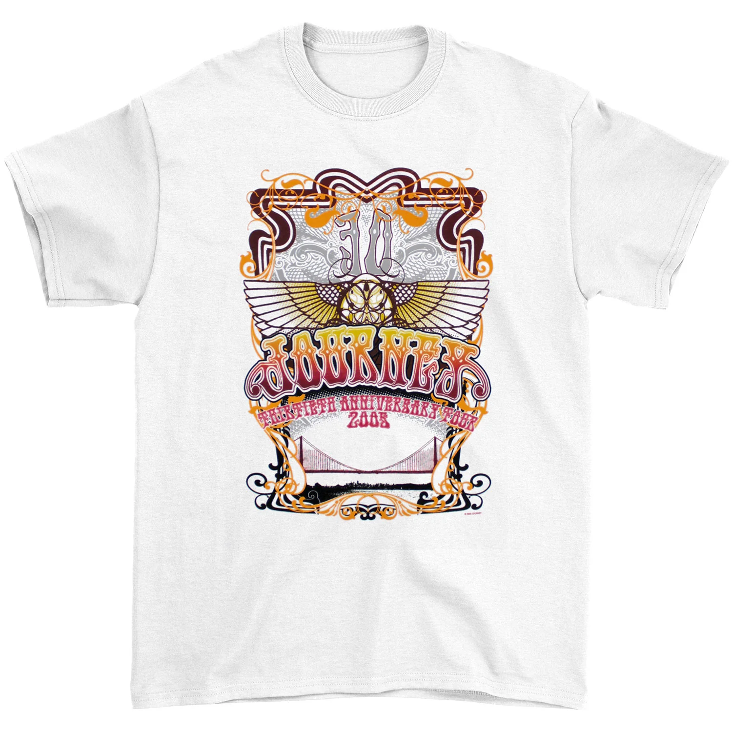 Journey 30 Thirtieth Anniversary Tour 2005 (White) Slim Fit T-shirt