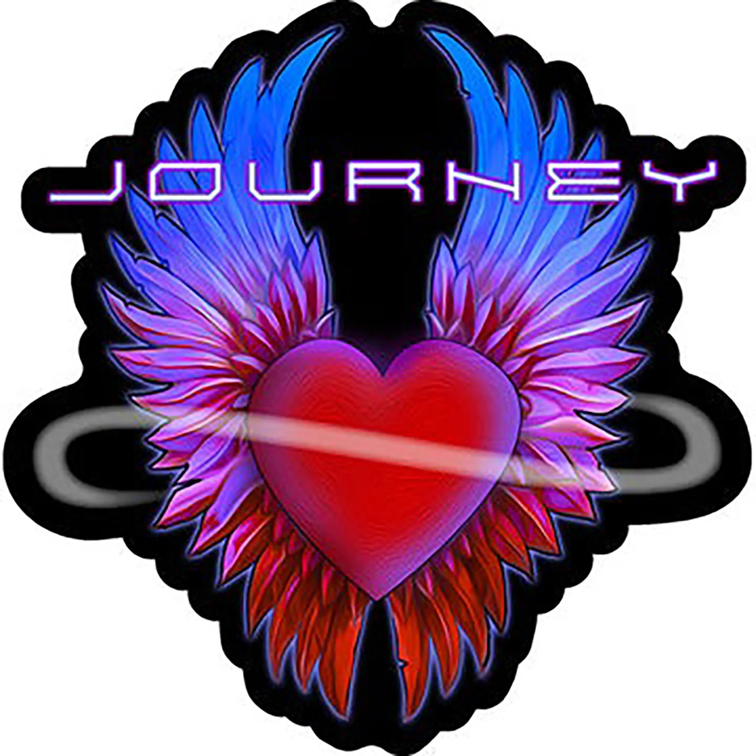 Journey Heart Sticker