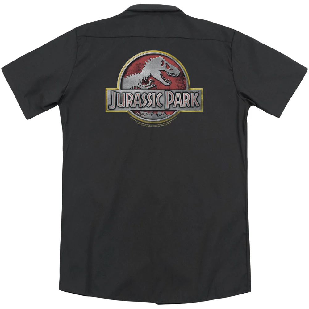 Jurassic Park Logo (Back Print) Workshirt - Image 2