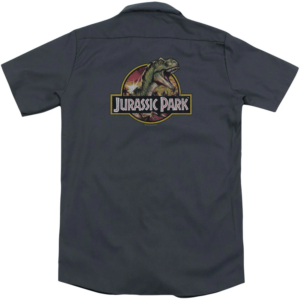 Jurassic Park Retro Rex (Back Print) Workshirt - Image 2