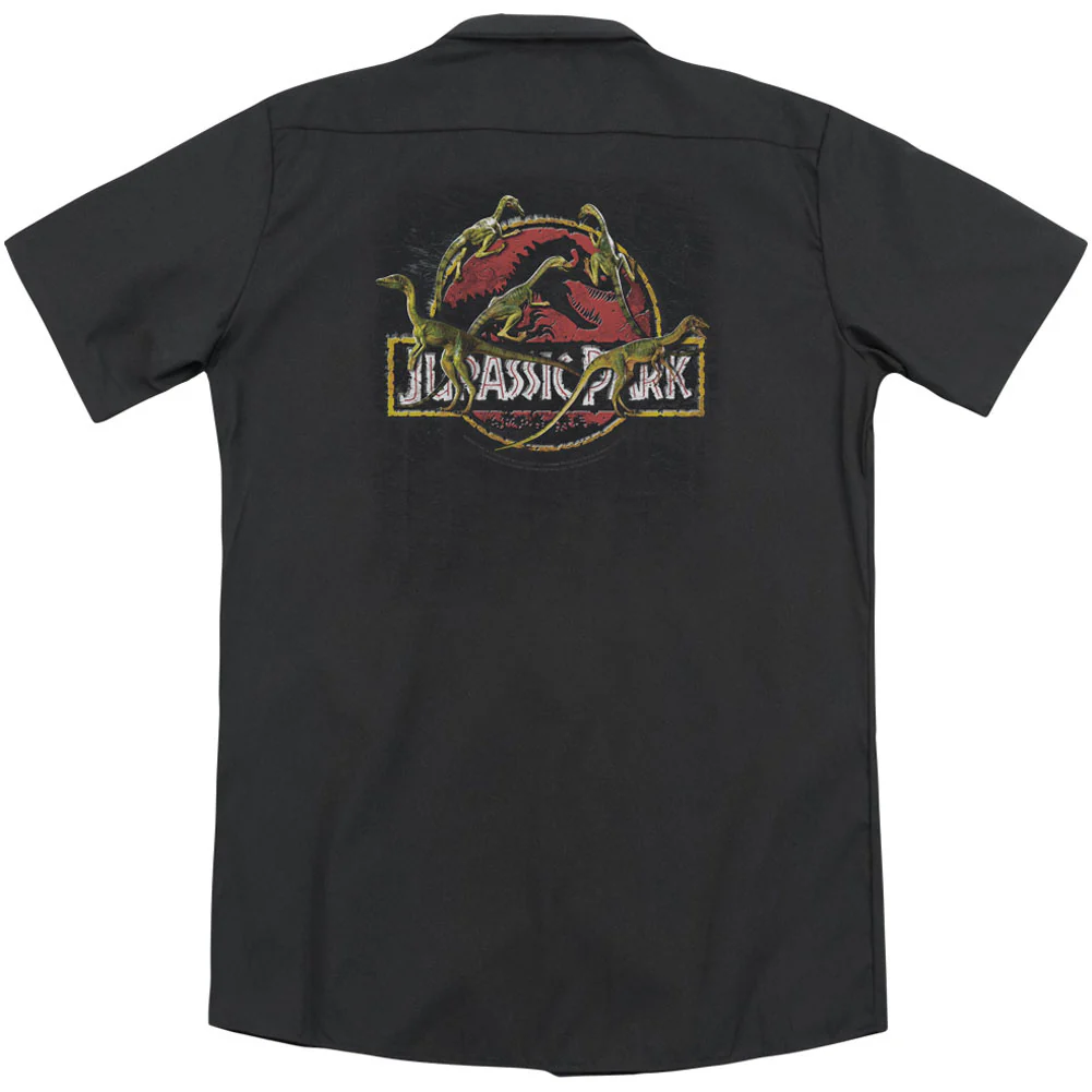Jurassic Park Something Has Survived (Back Print) Workshirt - Image 2